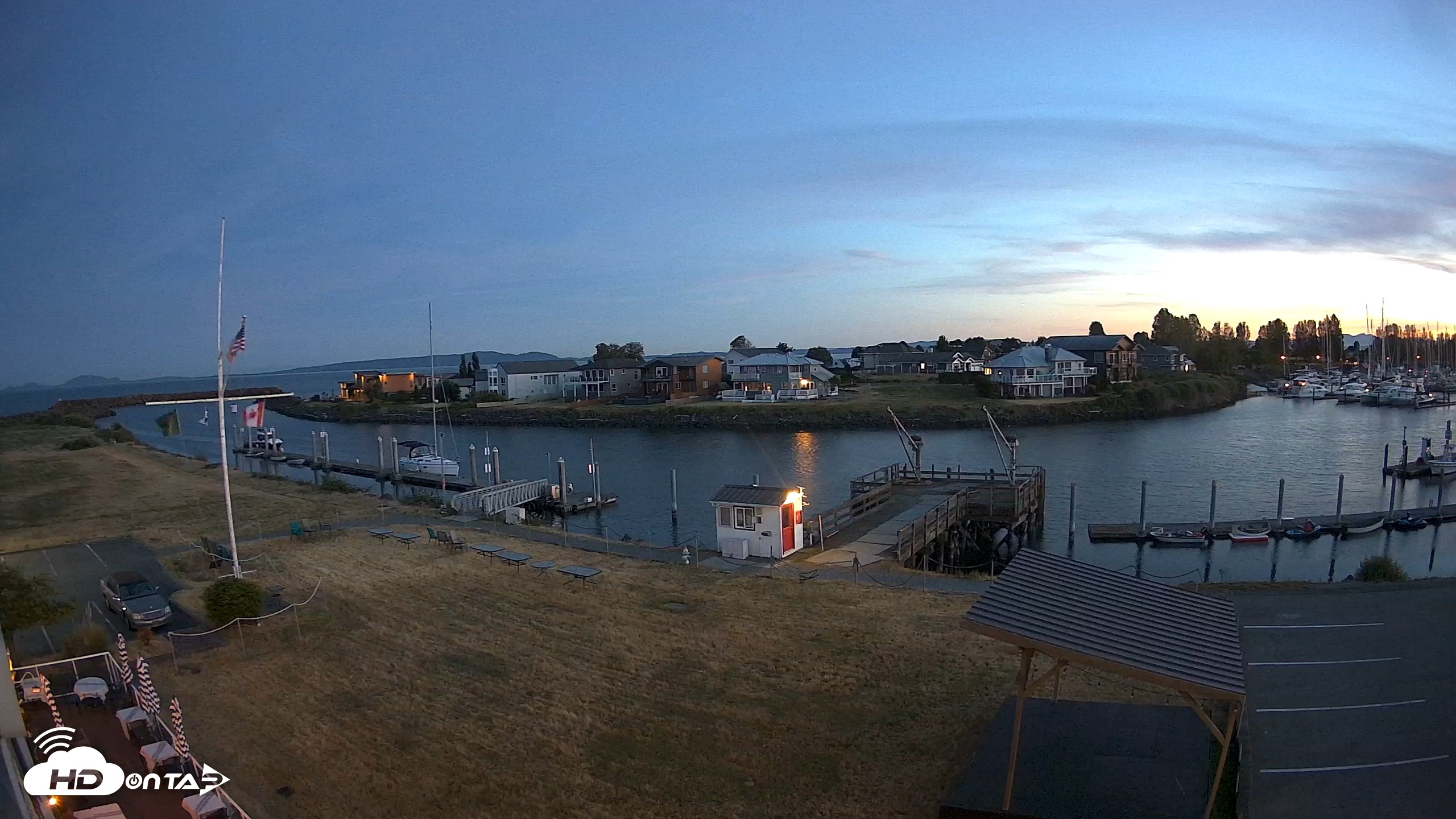 Snapshot of Point Roberts Marina SW Live Webcam taken Jun 13, 2026, 9:57pm PDT