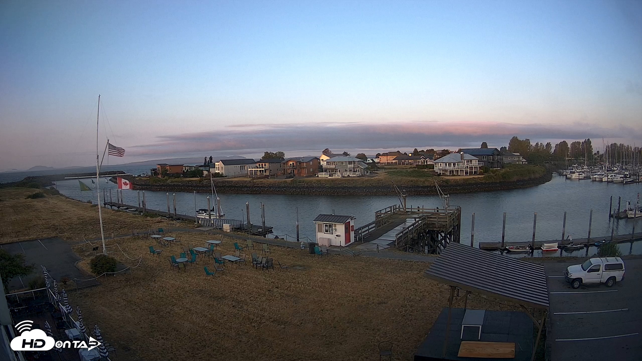 Snapshot of Point Roberts Marina SW Live Webcam taken Jul 24, 2026, 5:57am PDT