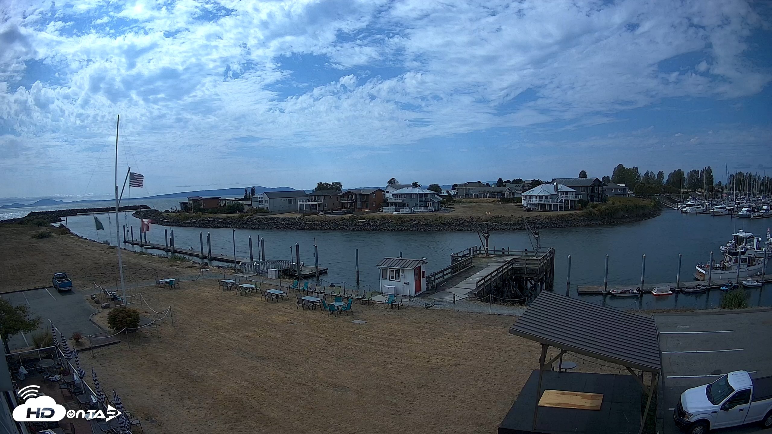 Snapshot of Point Roberts Marina SW Live Webcam taken Aug 22, 2026, 12:11pm PDT