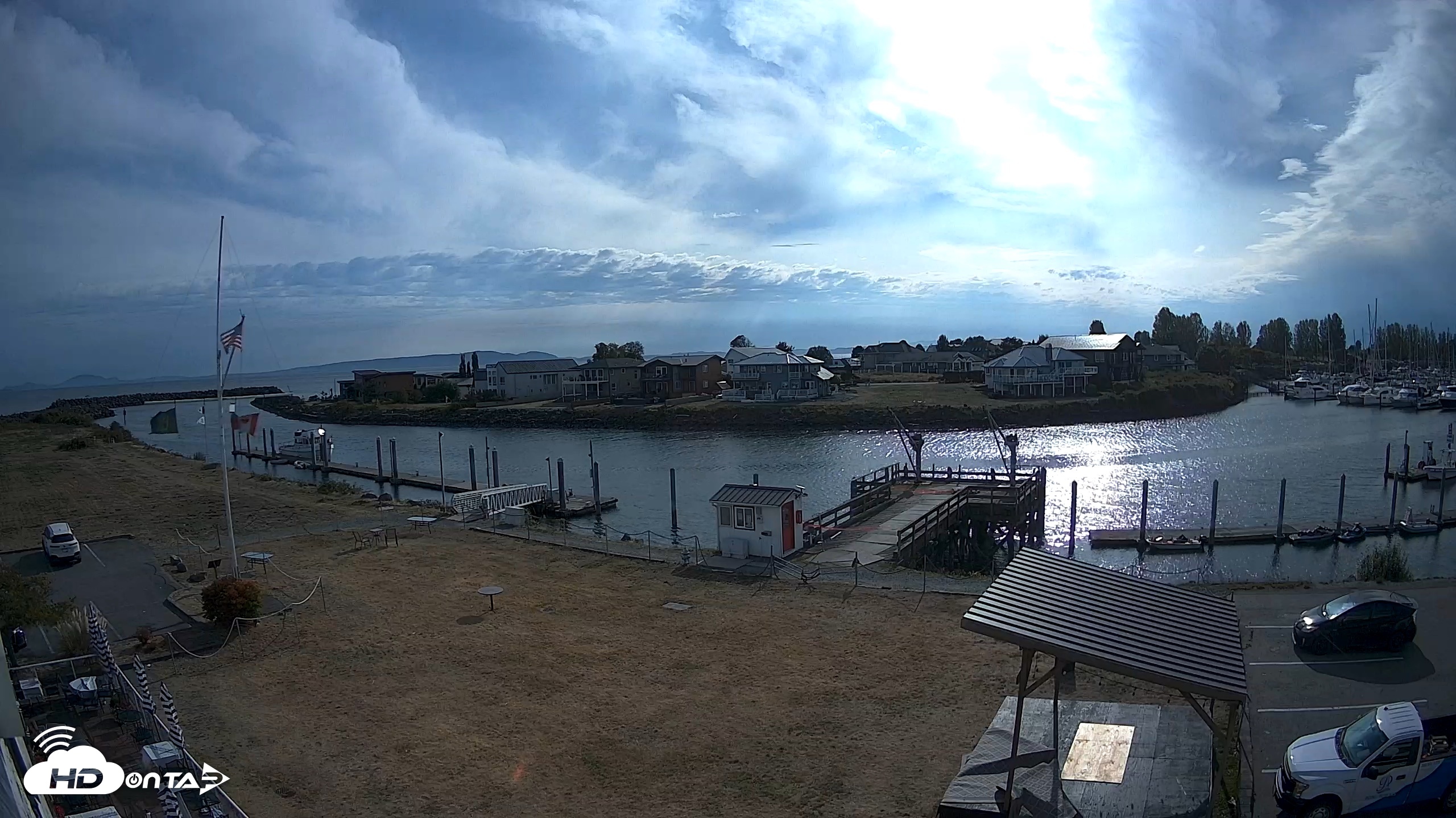 Snapshot of Point Roberts Marina SW Live Webcam taken Sep 12, 2026, 4:20pm PDT