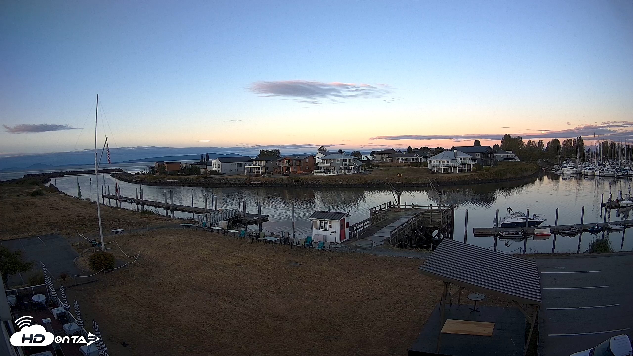 Snapshot of Point Roberts Marina SW Live Webcam taken Aug 28, 2026, 6:34am PDT