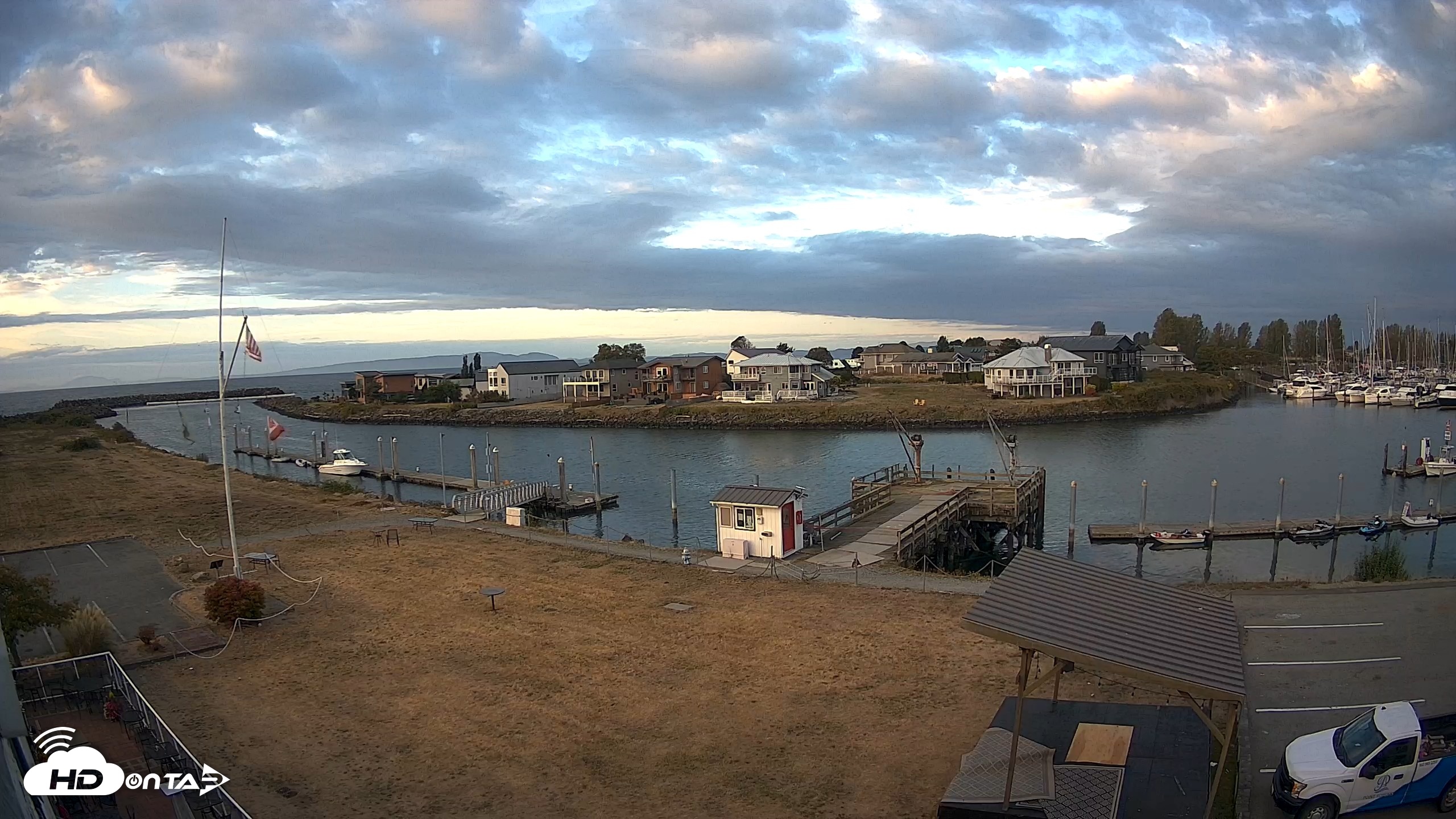 Snapshot of Point Roberts Marina SW Live Webcam taken Sep 14, 2026, 7:15am PDT