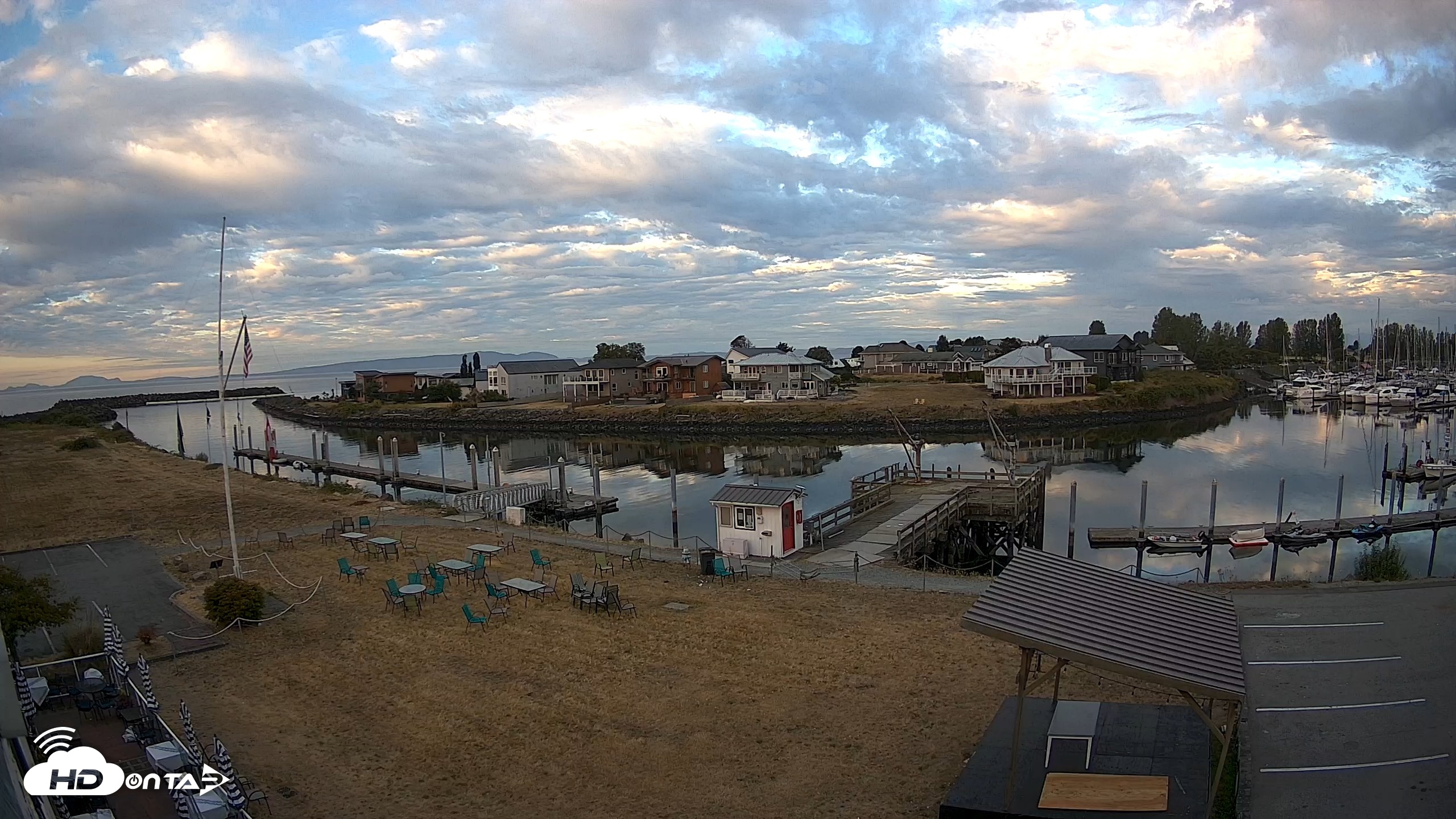 Snapshot of Point Roberts Marina SW Live Webcam taken Aug 12, 2026, 6:37am PDT