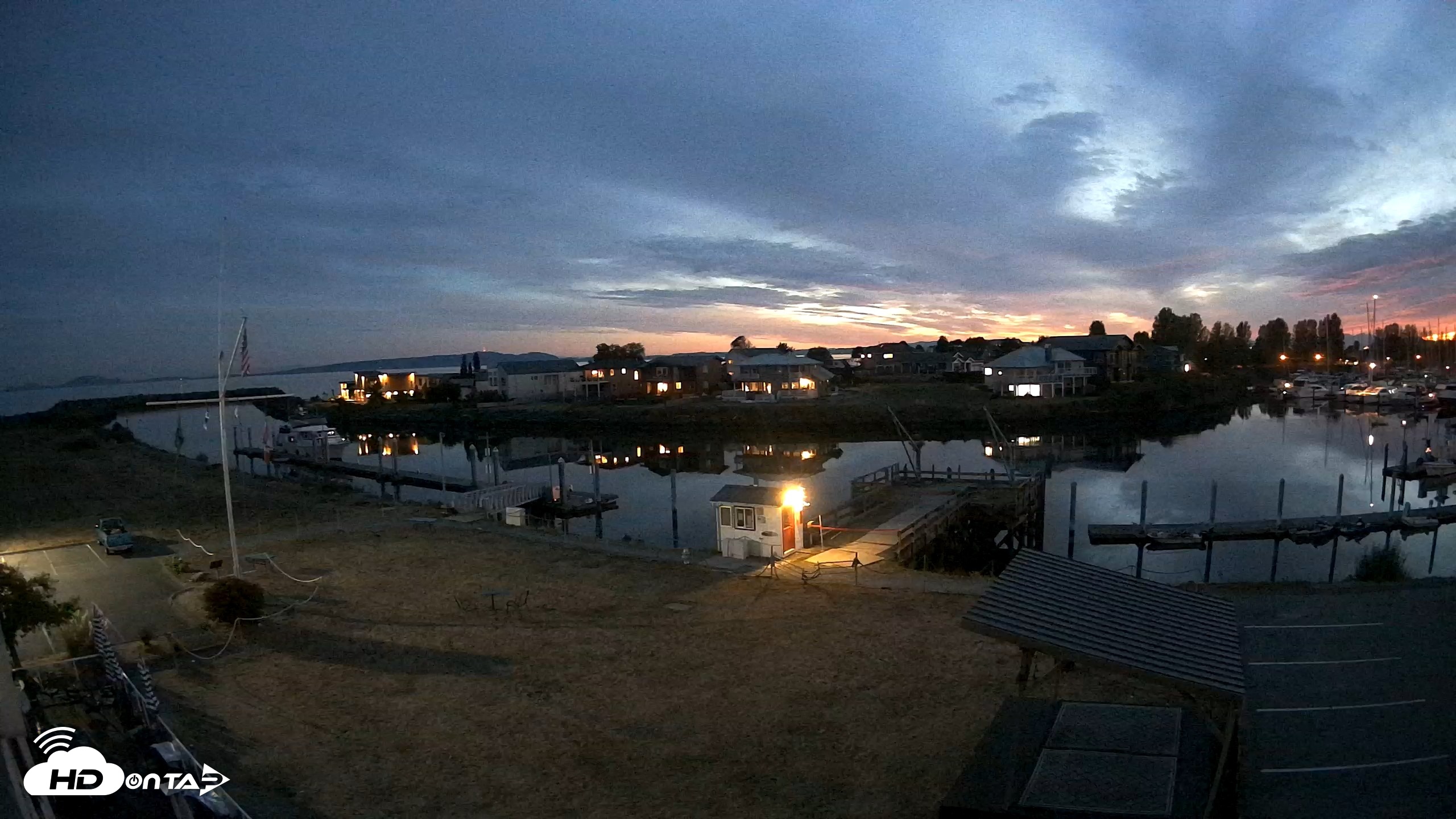 Snapshot of Point Roberts Marina SW Live Webcam taken Sep 9, 2026, 8:18pm PDT