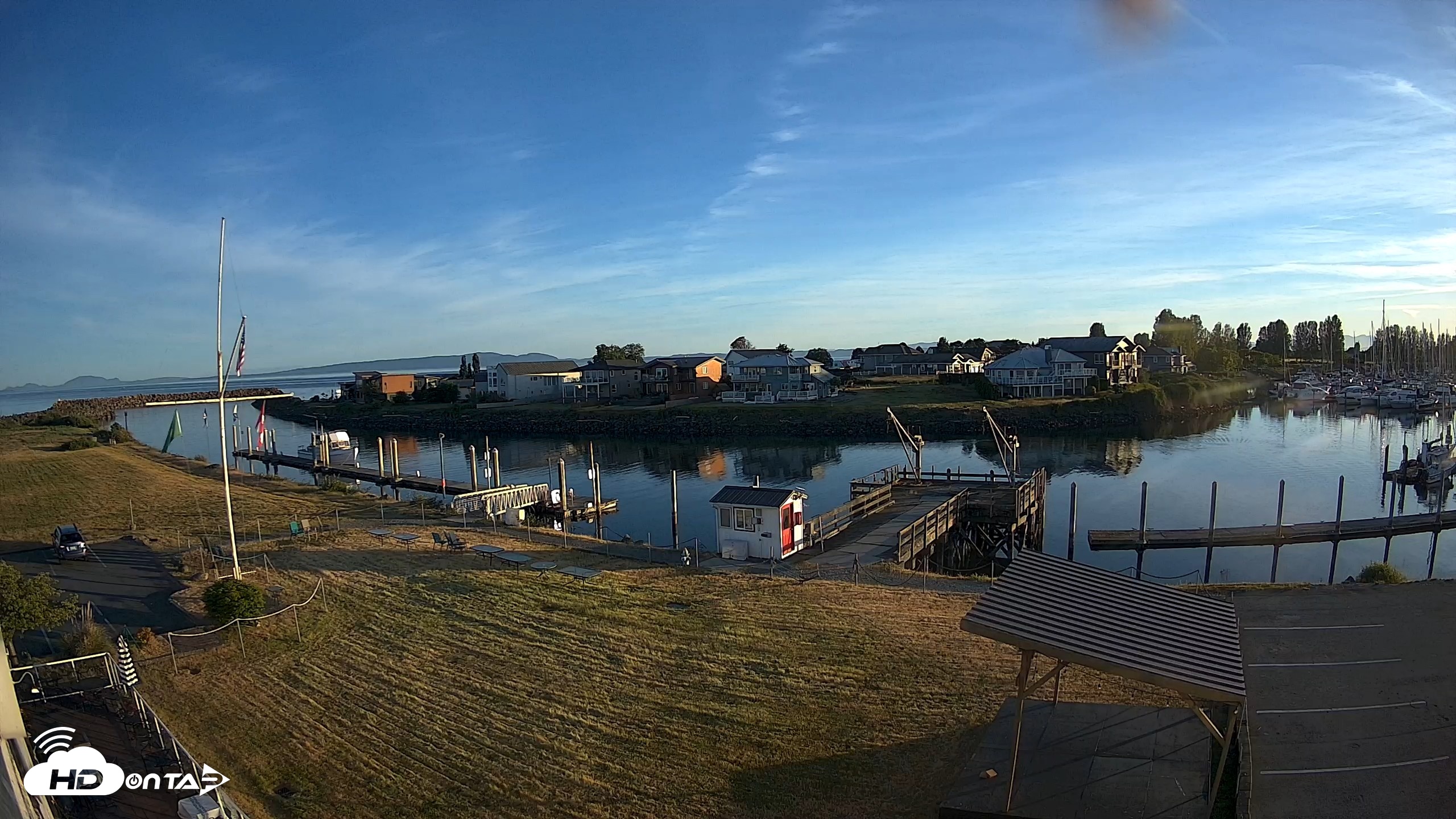 Snapshot of Point Roberts Marina SW Live Webcam taken May 27, 2026, 8:16pm PDT