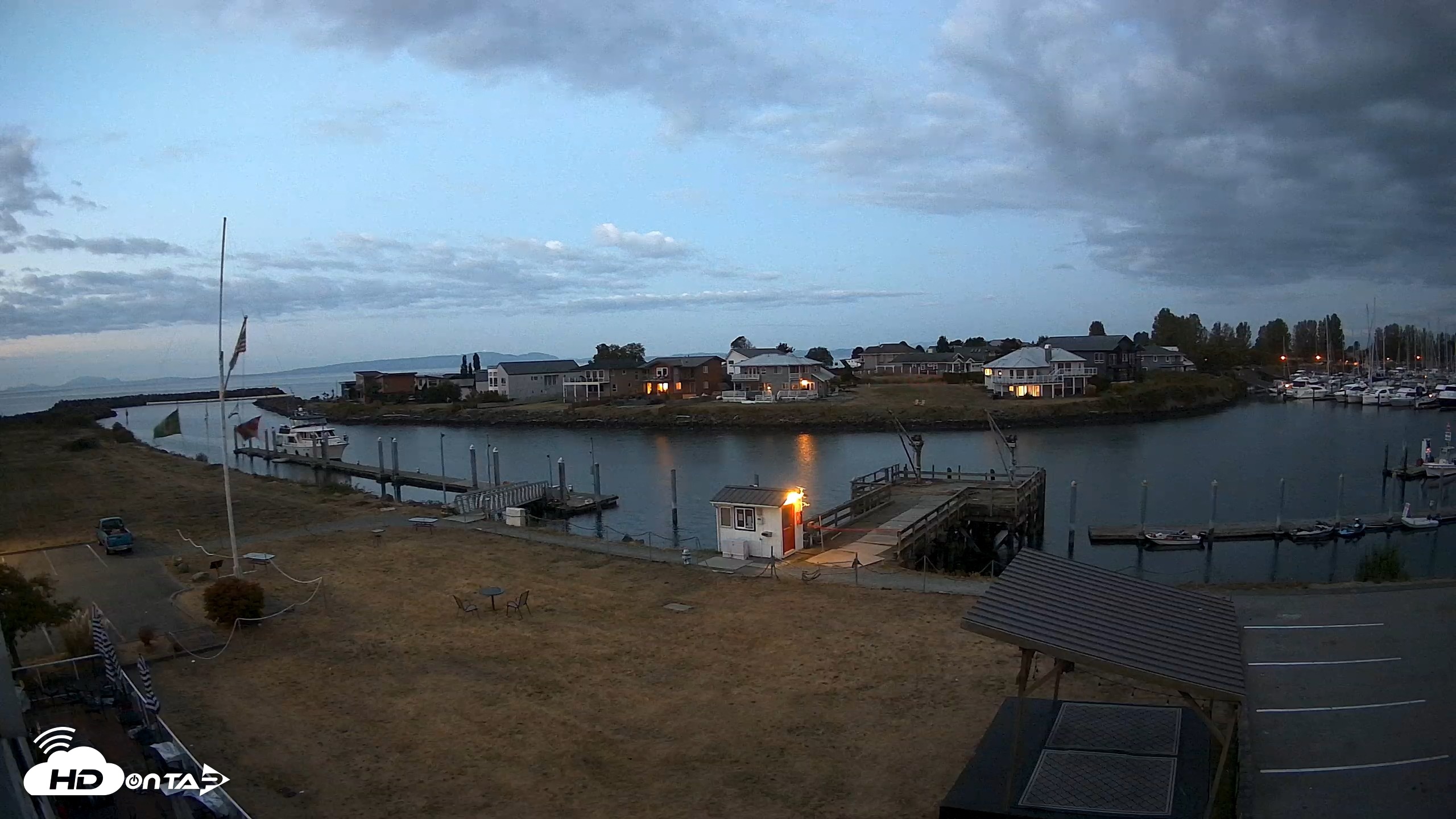 Snapshot of Point Roberts Marina SW Live Webcam taken Sep 10, 2026, 6:15am PDT