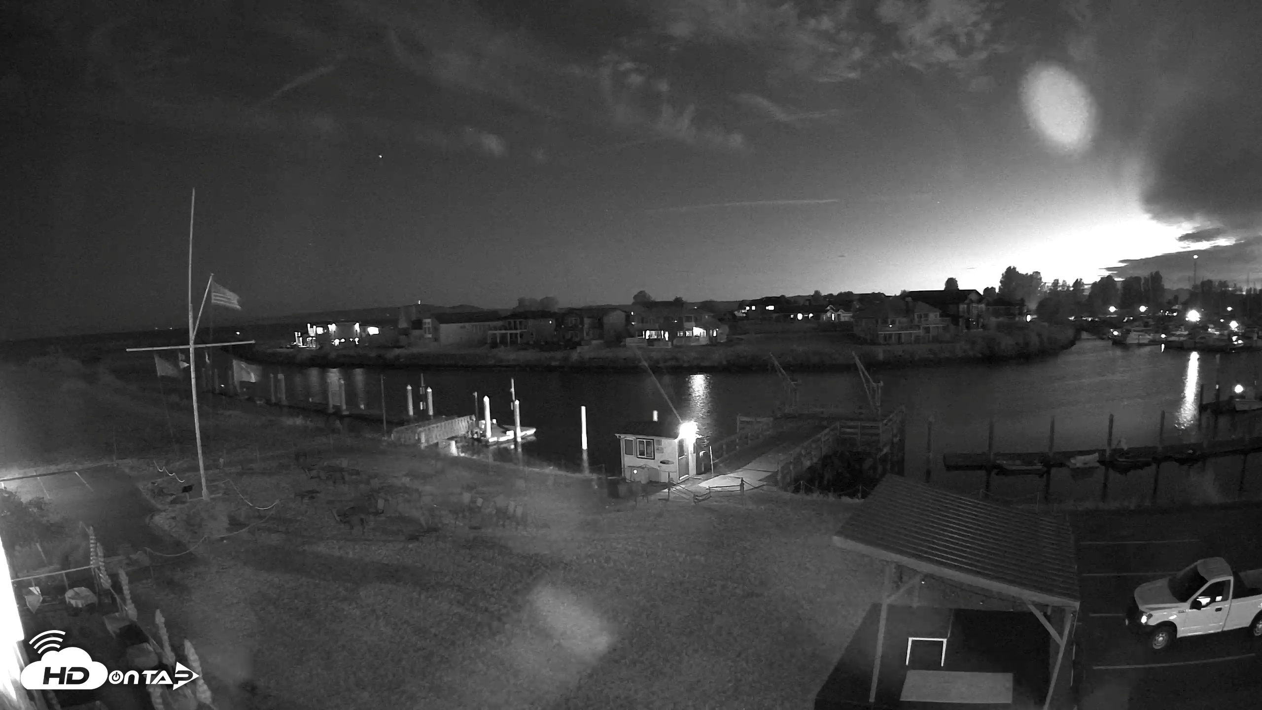 Snapshot of Point Roberts Marina SW Live Webcam taken Aug 10, 2026, 9:35pm PDT