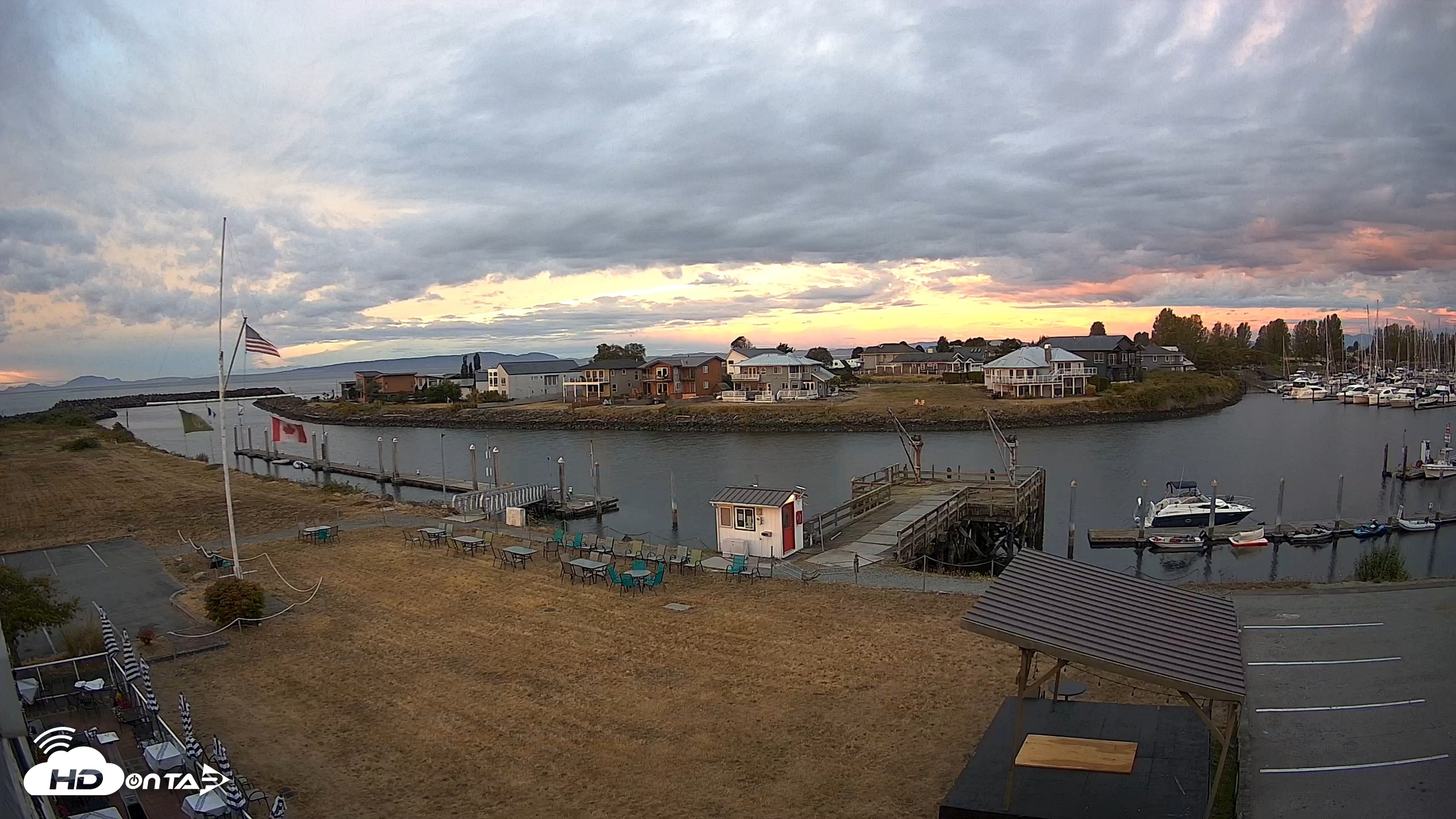Snapshot of Point Roberts Marina SW Live Webcam taken Aug 27, 2026, 6:30am PDT