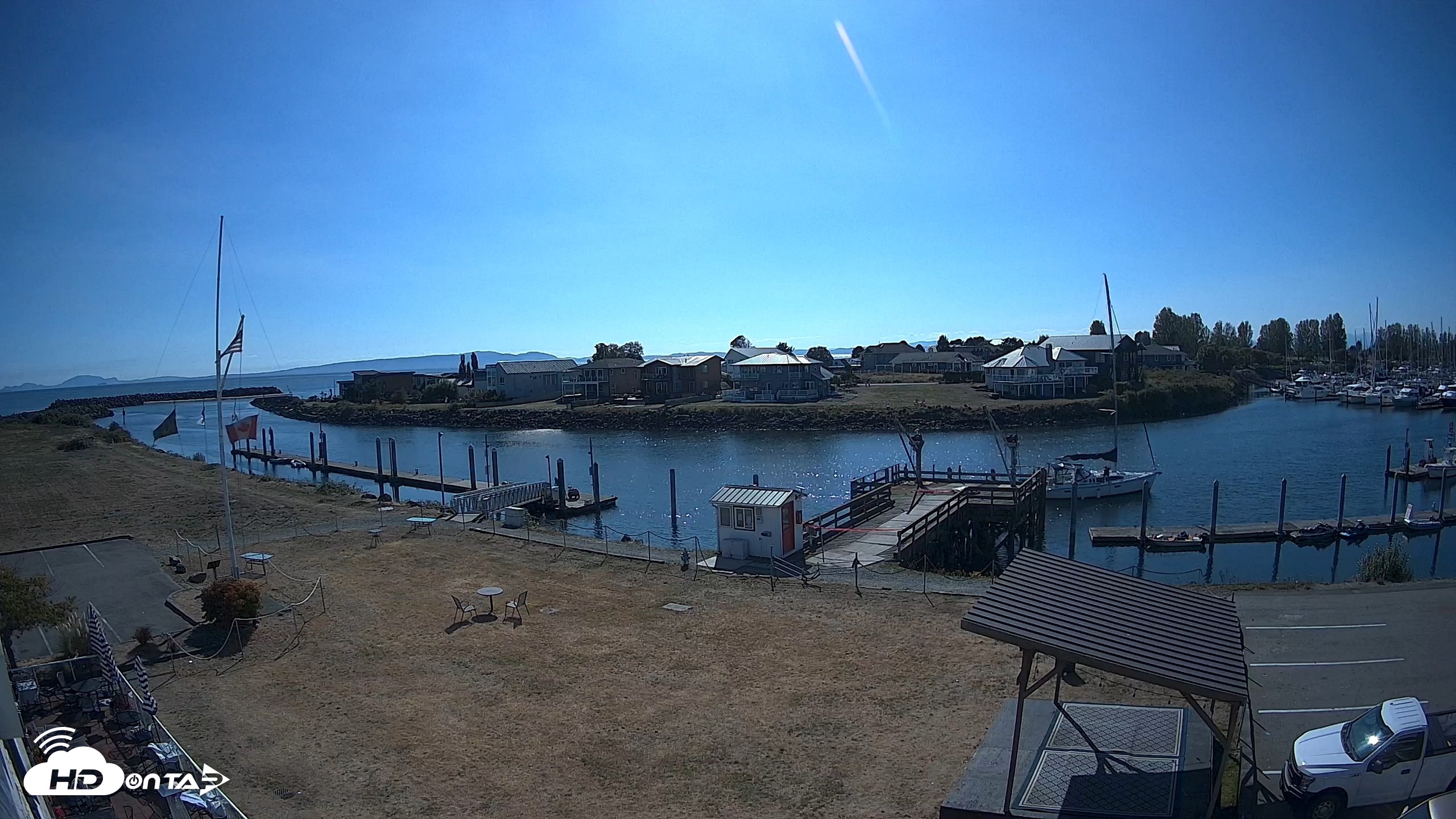 Snapshot of Point Roberts Marina SW Live Webcam taken Sep 8, 2026, 3:05pm PDT