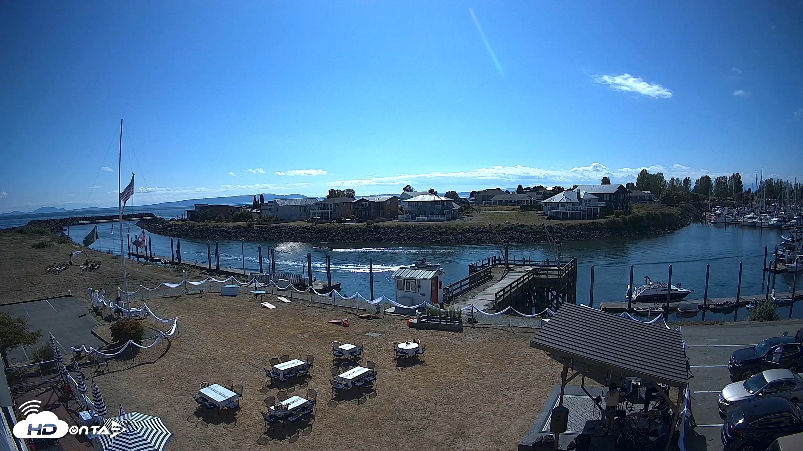 Snapshot of Point Roberts Marina SW Live Webcam taken Aug 29, 2026, 3:01pm PDT