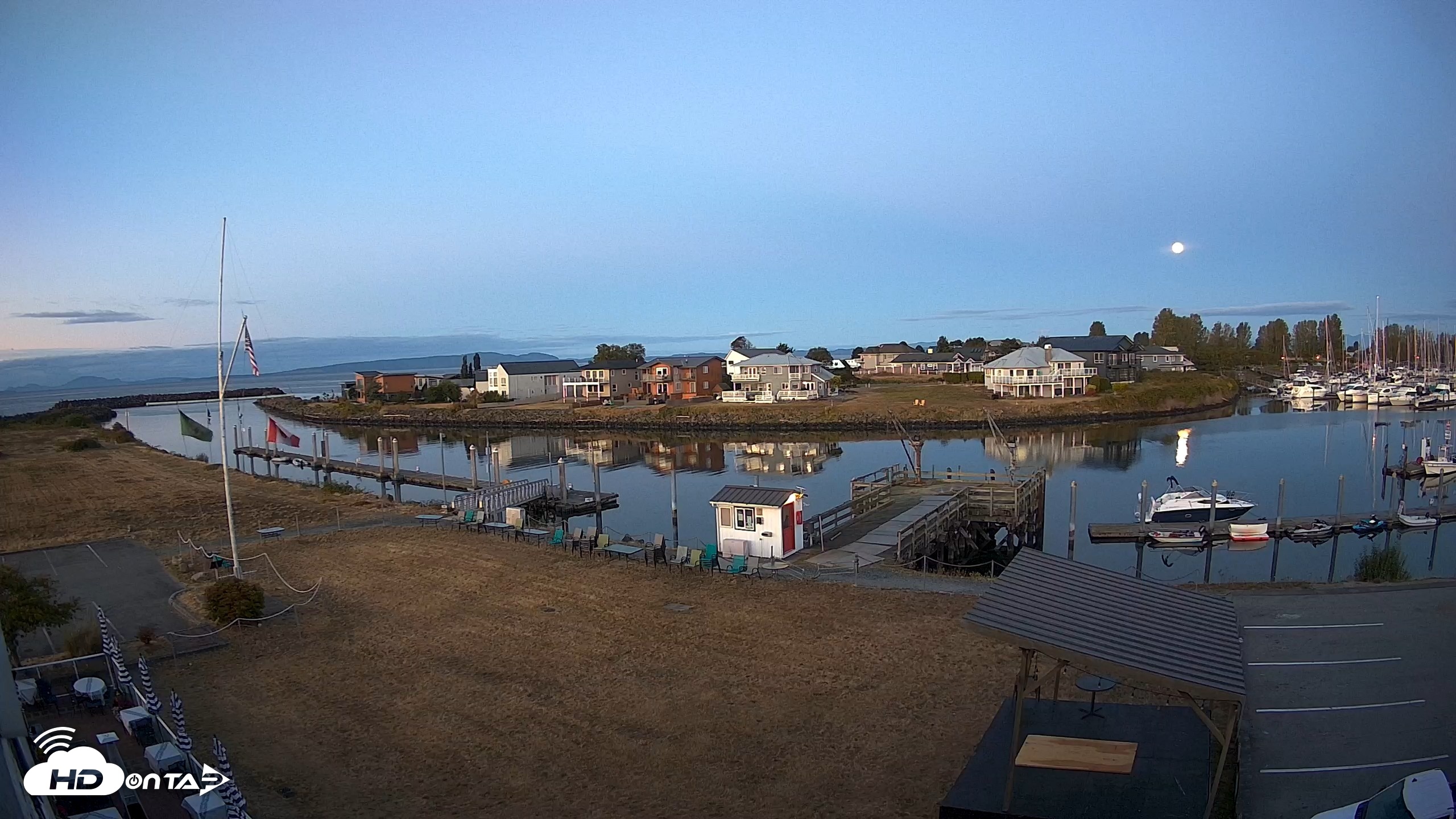 Snapshot of Point Roberts Marina SW Live Webcam taken Aug 28, 2026, 6:07am PDT