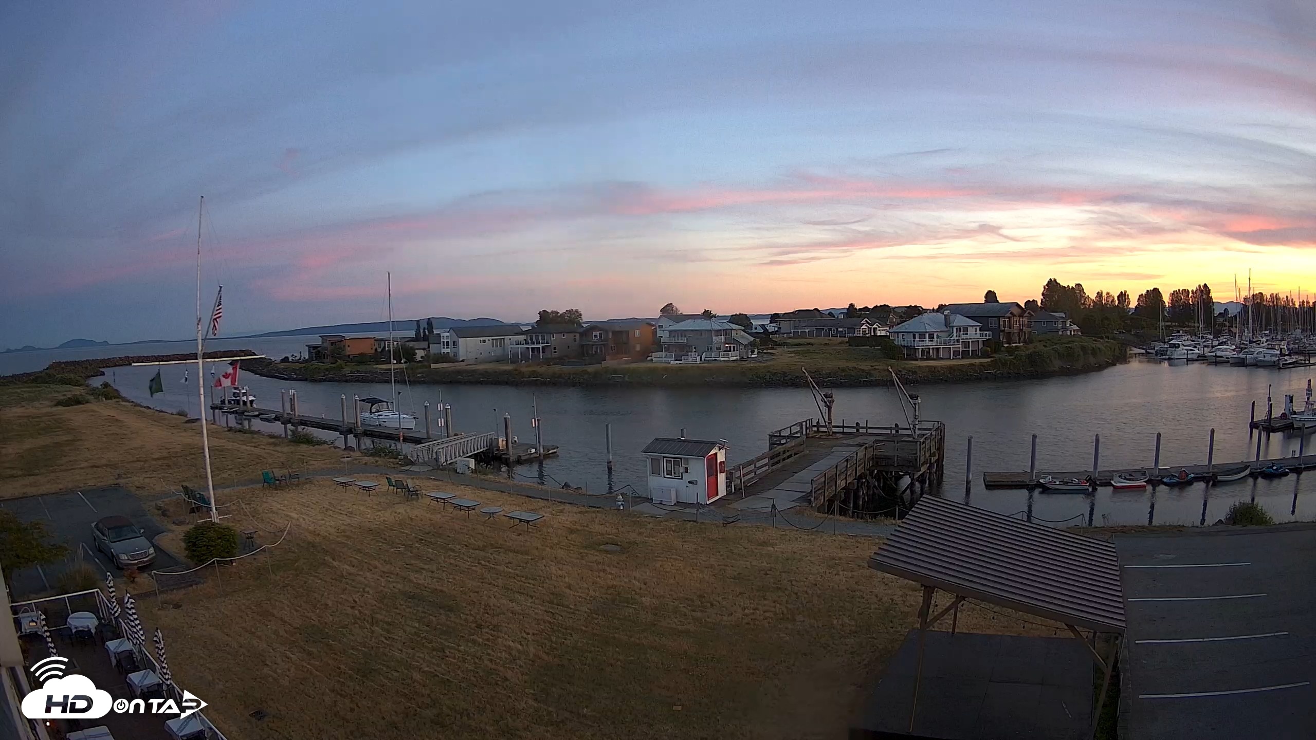 Snapshot of Point Roberts Marina SW Live Webcam taken Jun 13, 2026, 9:29pm PDT