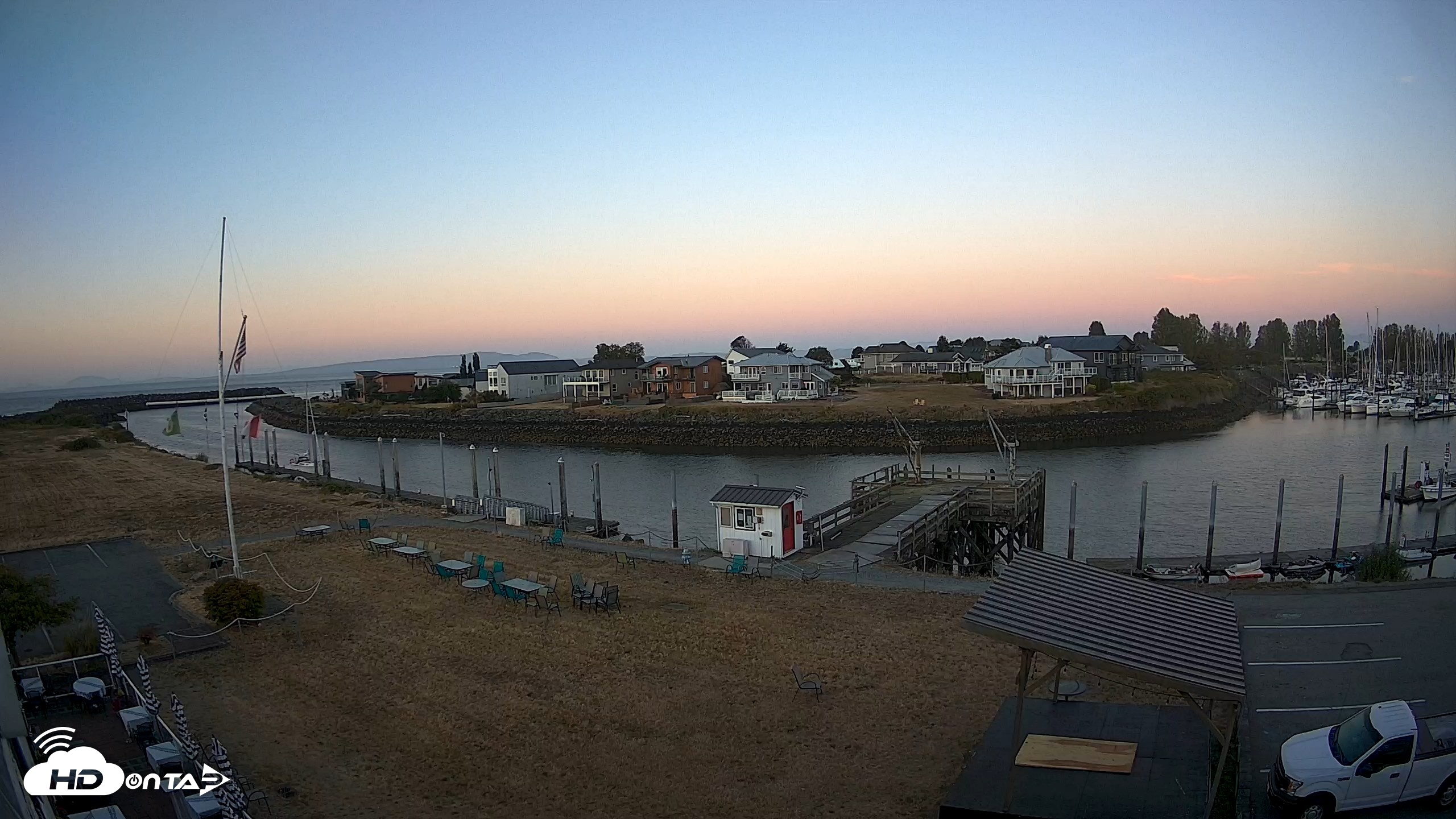 Snapshot of Point Roberts Marina SW Live Webcam taken Aug 20, 2026, 6:15am PDT