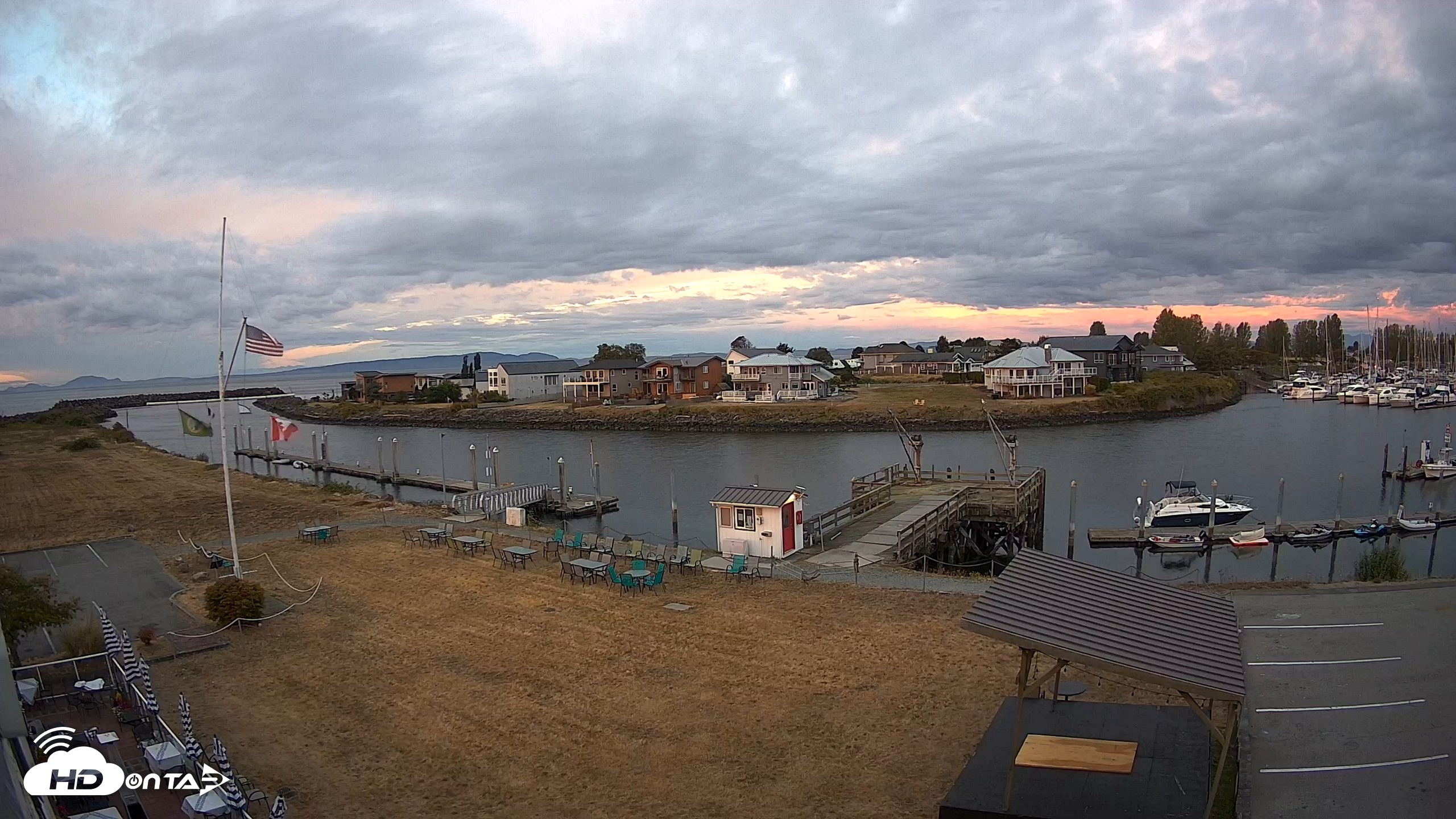 Snapshot of Point Roberts Marina SW Live Webcam taken Aug 27, 2026, 6:25am PDT