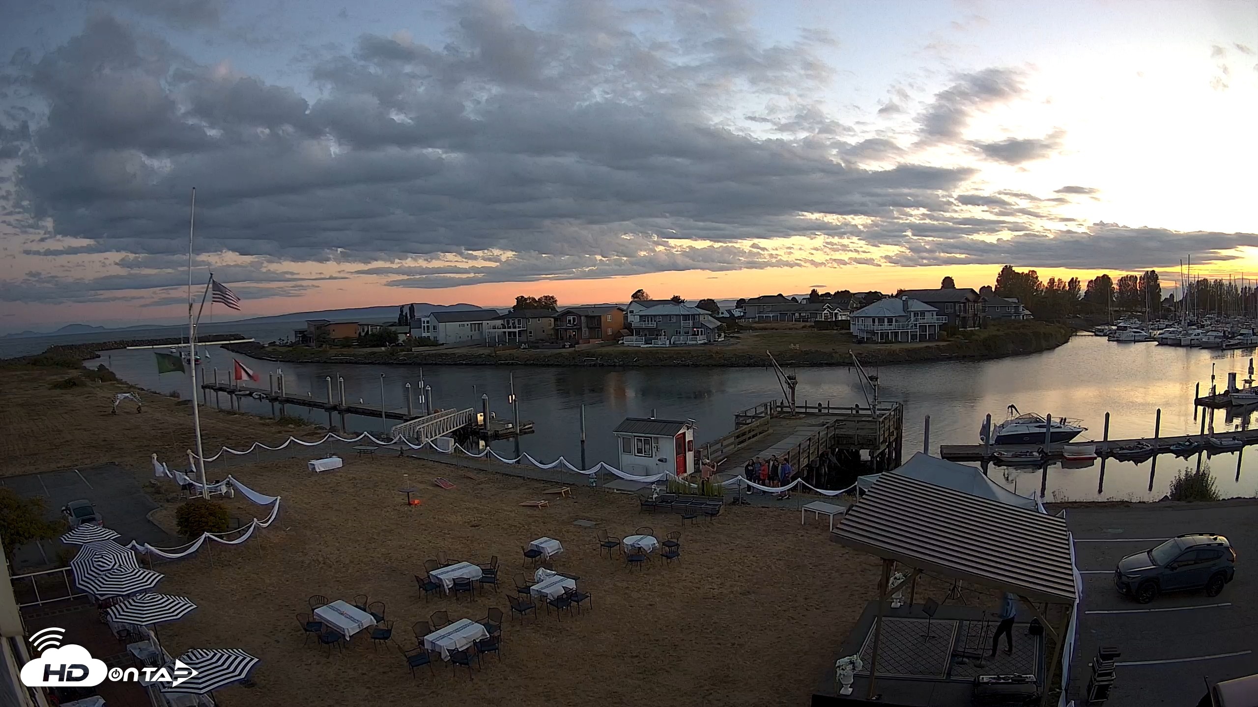 Snapshot of Point Roberts Marina SW Live Webcam taken Aug 29, 2026, 8:03pm PDT