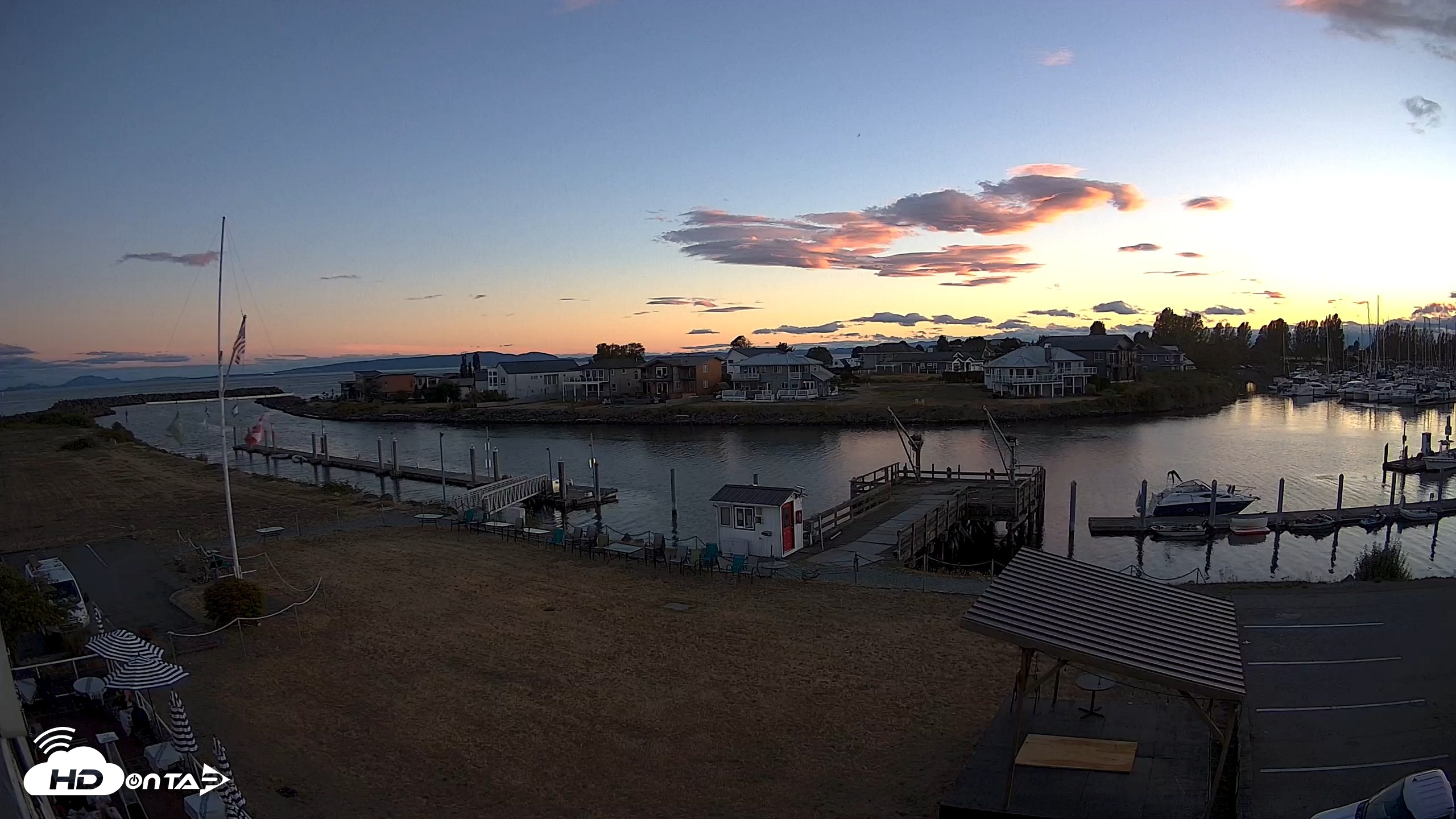 Snapshot of Point Roberts Marina SW Live Webcam taken Aug 27, 2026, 8:02pm PDT