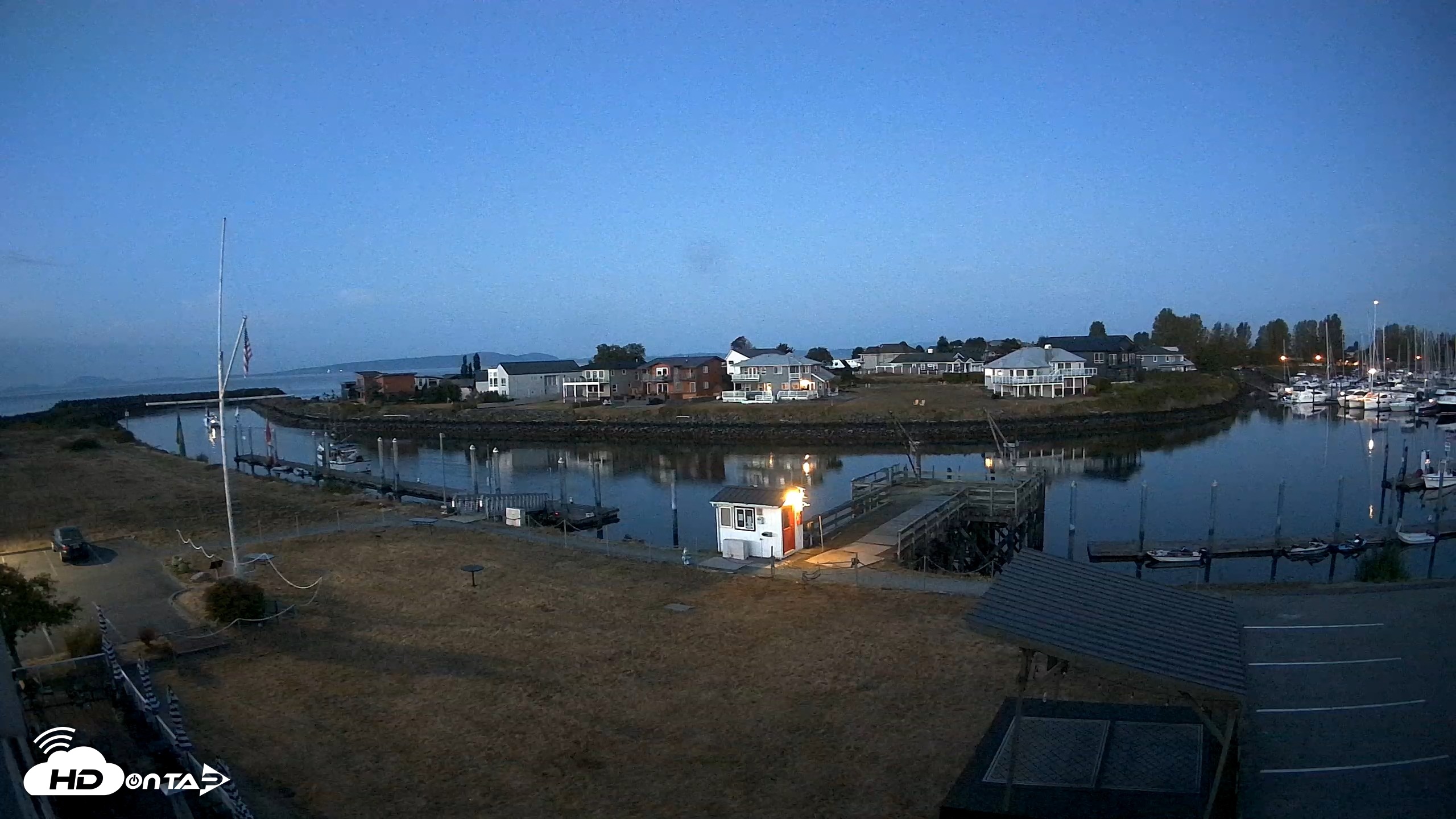 Snapshot of Point Roberts Marina SW Live Webcam taken Sep 1, 2026, 5:53am PDT