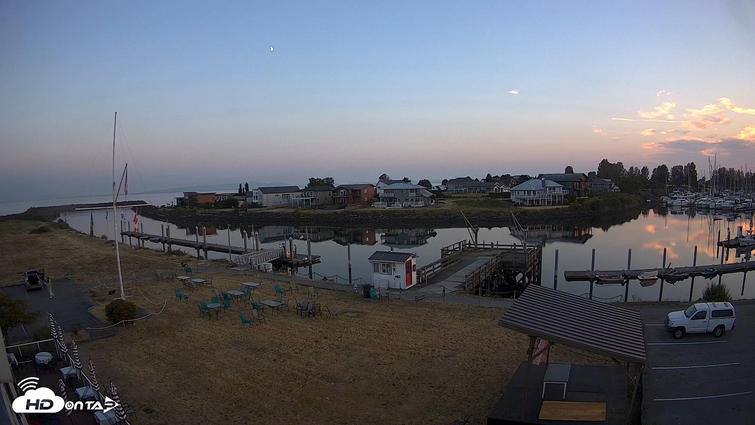Snapshot of Point Roberts Marina SW Live Webcam taken Jul 21, 2026, 8:54pm PDT