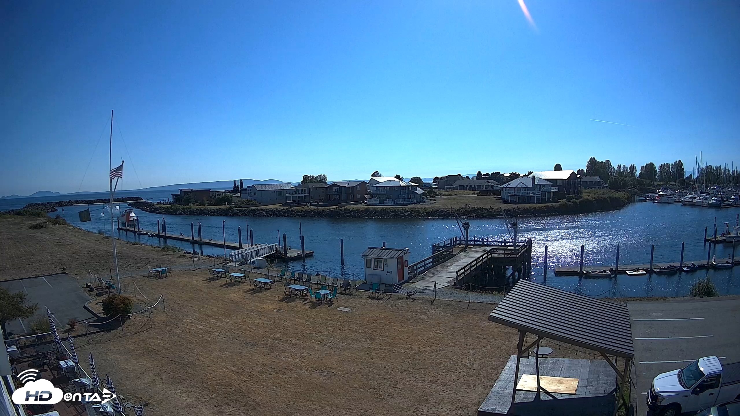 Snapshot of Point Roberts Marina SW Live Webcam taken Aug 24, 2026, 4:00pm PDT