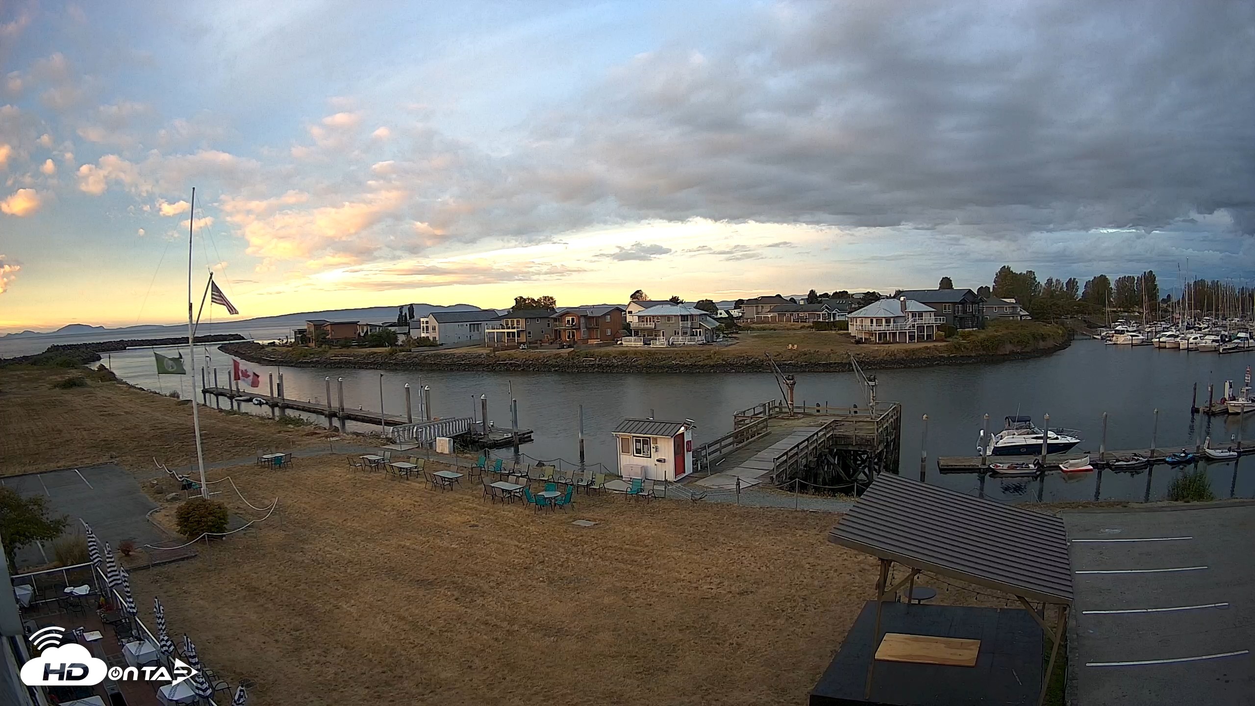 Snapshot of Point Roberts Marina SW Live Webcam taken Aug 27, 2026, 6:39am PDT