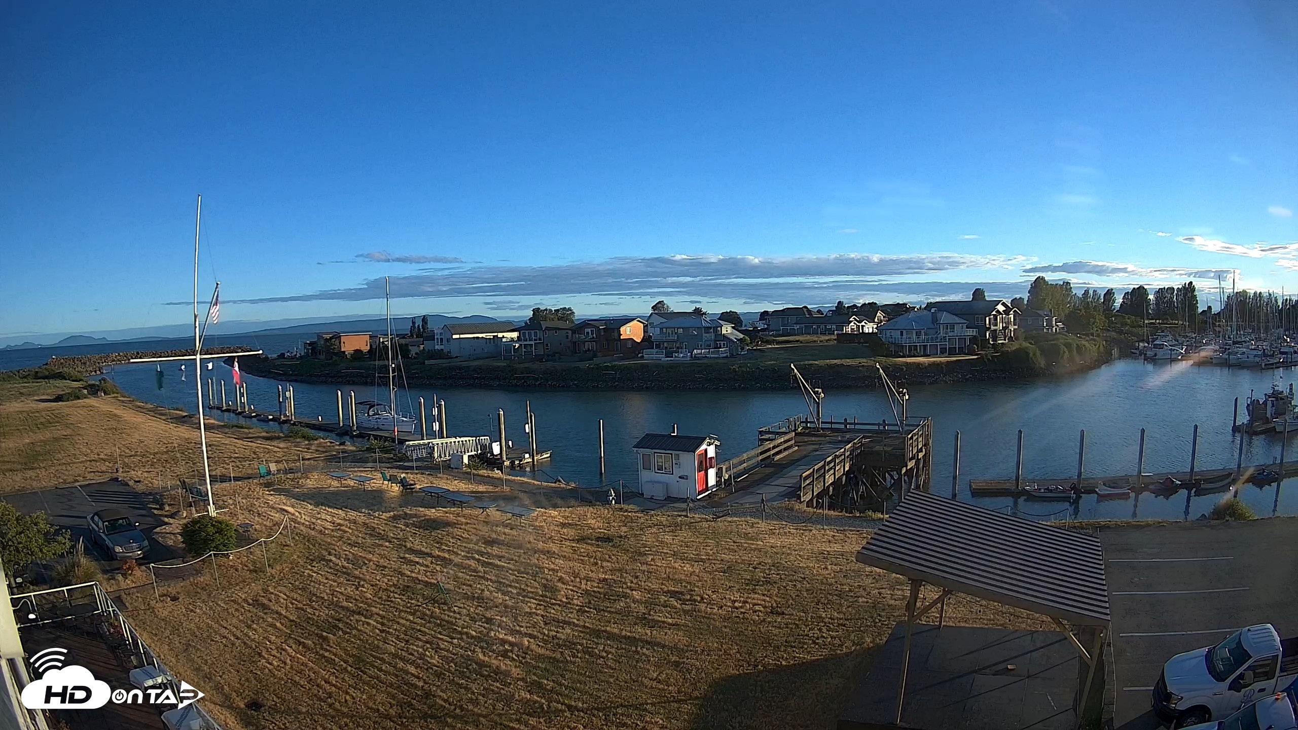 Snapshot of Point Roberts Marina SW Live Webcam taken Jun 10, 2026, 8:15pm PDT