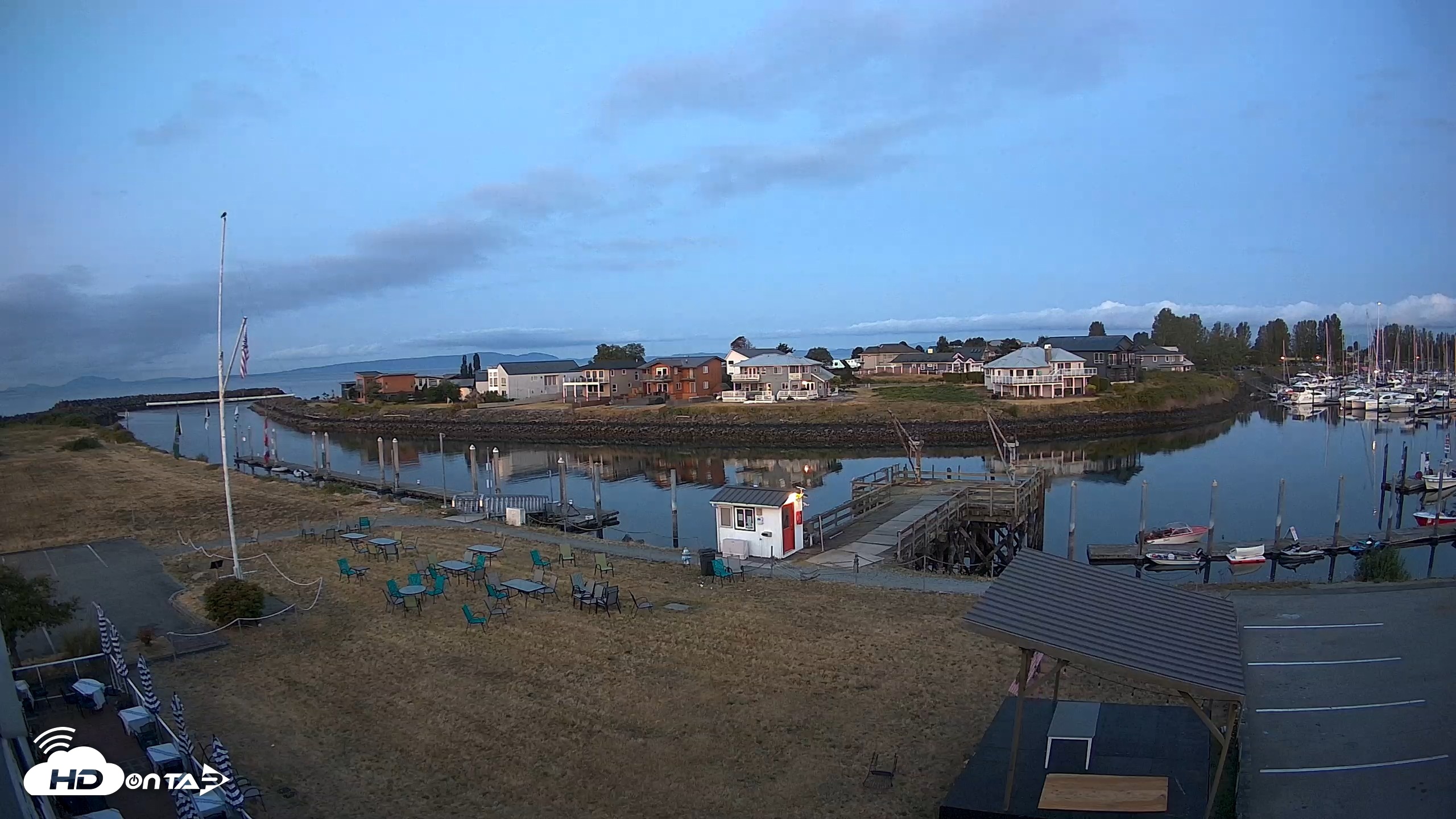 Snapshot of Point Roberts Marina SW Live Webcam taken Aug 3, 2026, 5:25am PDT