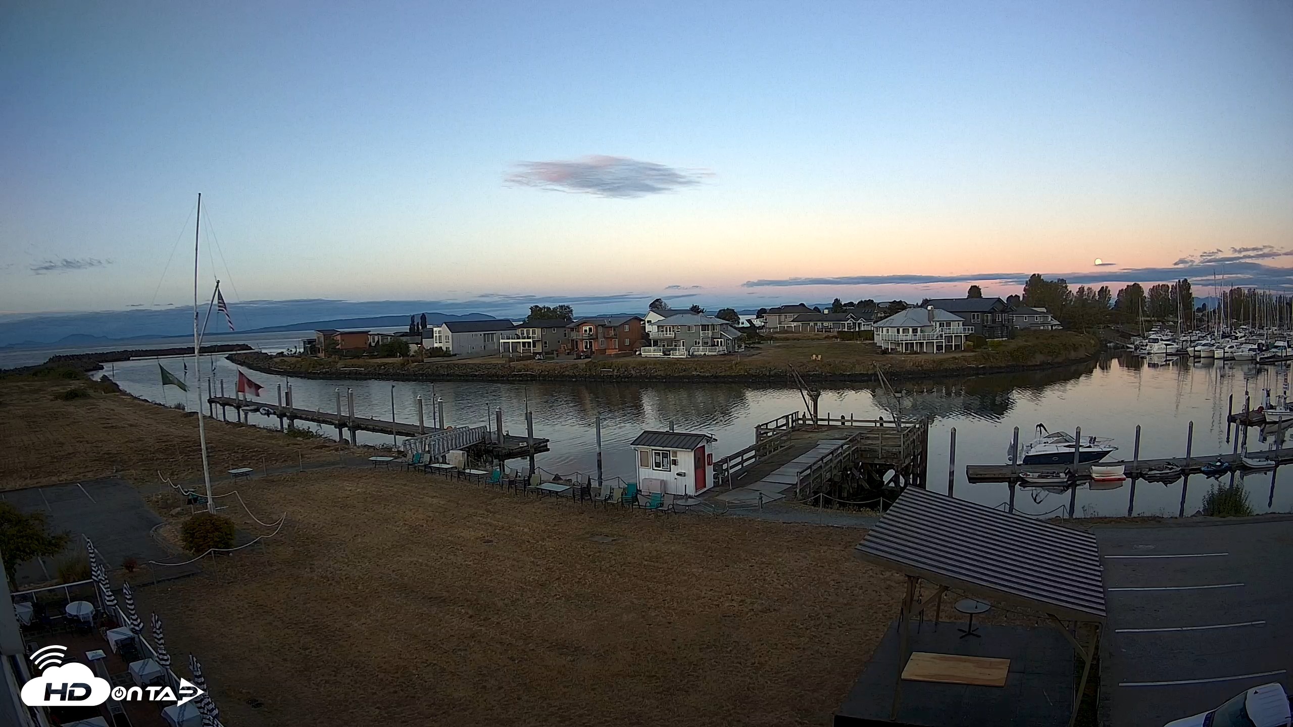 Snapshot of Point Roberts Marina SW Live Webcam taken Aug 28, 2026, 6:30am PDT