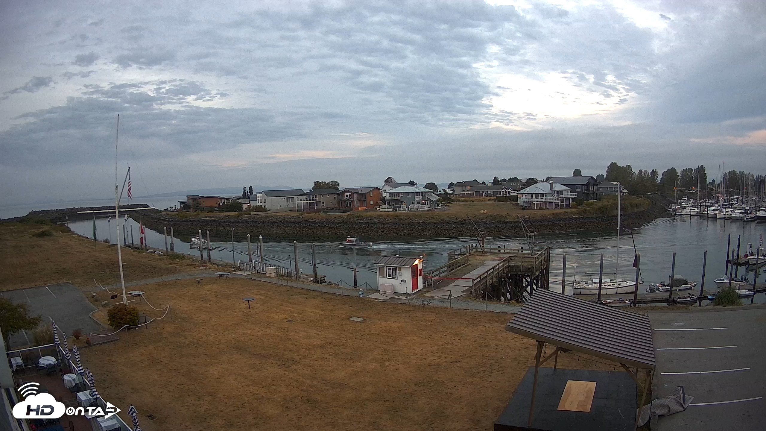 Snapshot of Point Roberts Marina SW Live Webcam taken Sep 4, 2026, 6:28am PDT