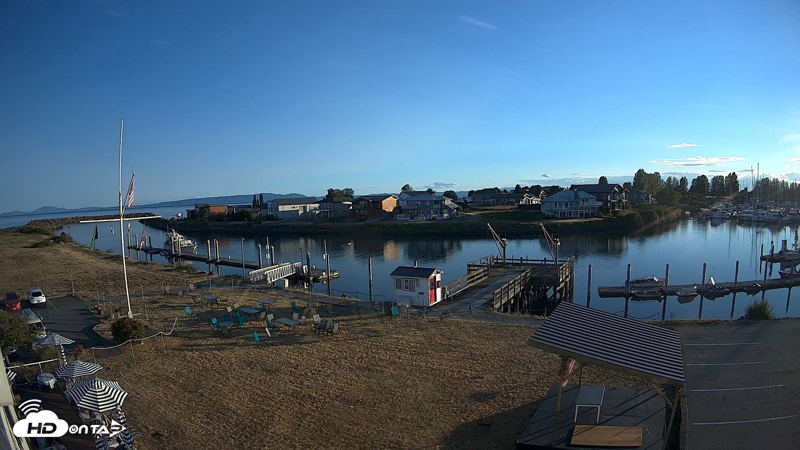 Snapshot of Point Roberts Marina SW Live Webcam taken Aug 2, 2026, 7:47pm PDT