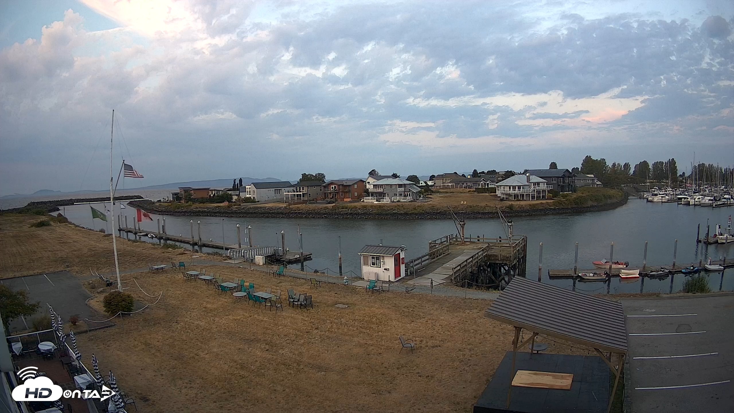 Snapshot of Point Roberts Marina SW Live Webcam taken Aug 16, 2026, 6:18am PDT