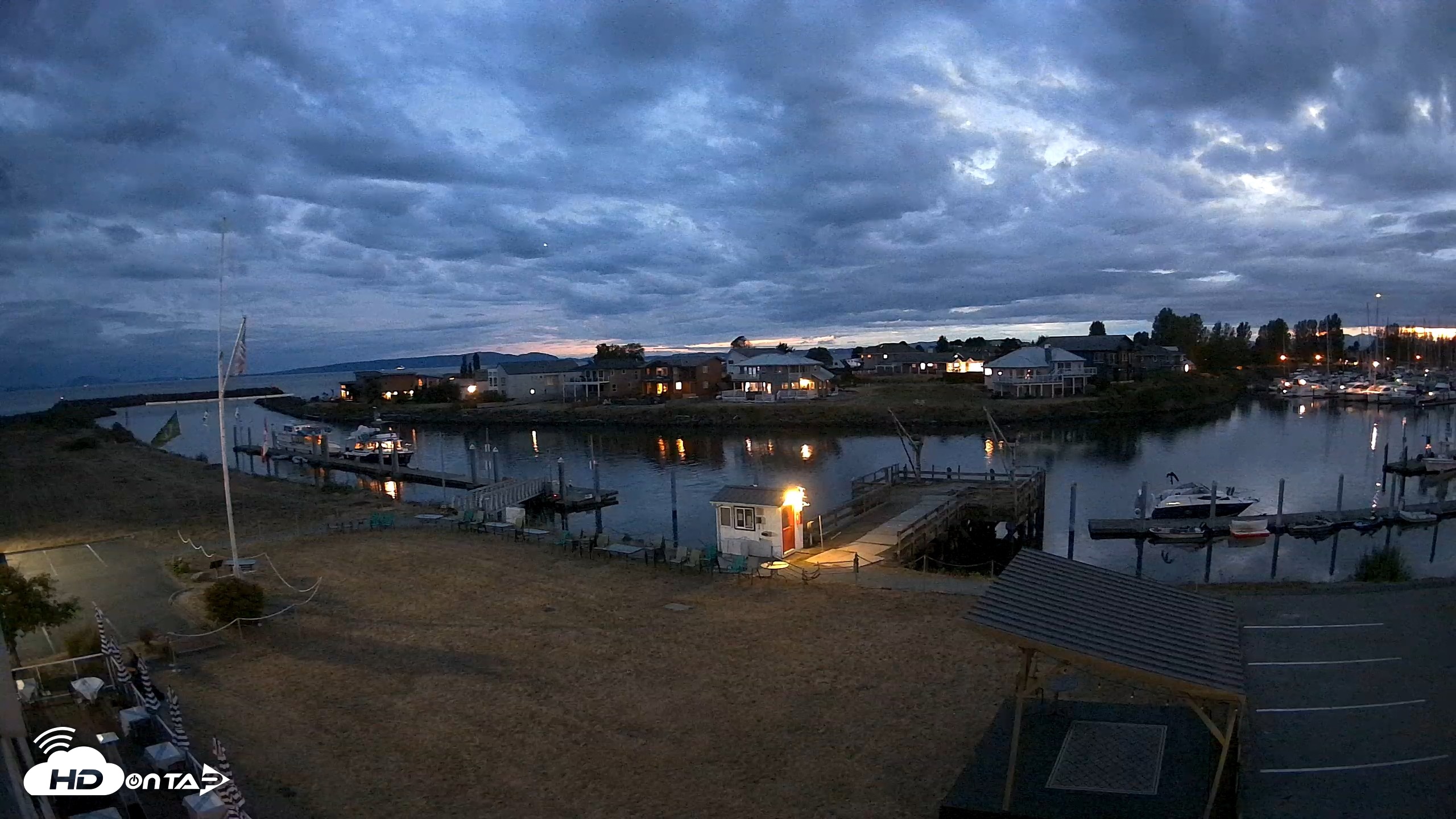 Snapshot of Point Roberts Marina SW Live Webcam taken Aug 28, 2026, 8:37pm PDT