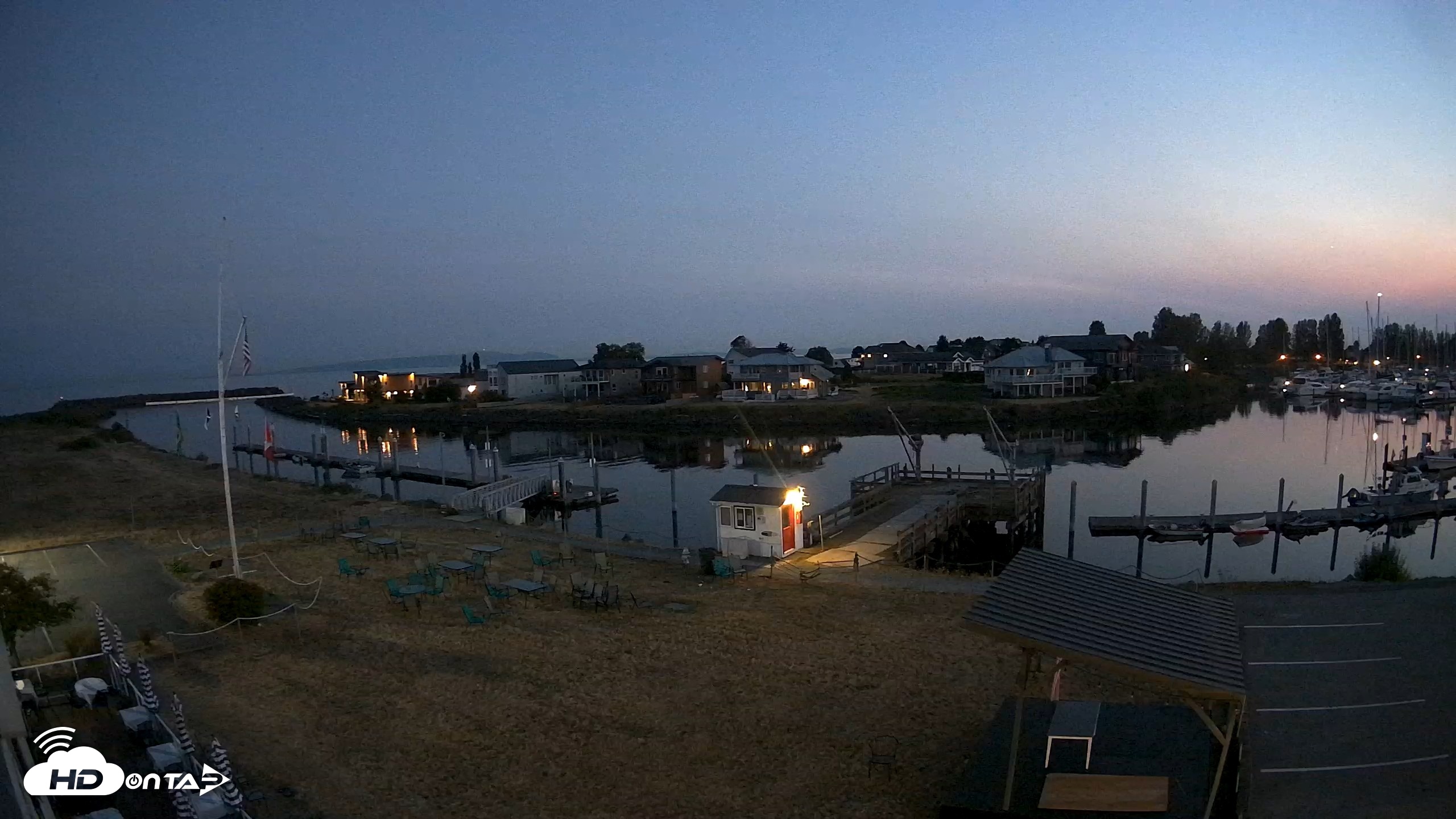 Snapshot of Point Roberts Marina SW Live Webcam taken Aug 5, 2026, 9:29pm PDT
