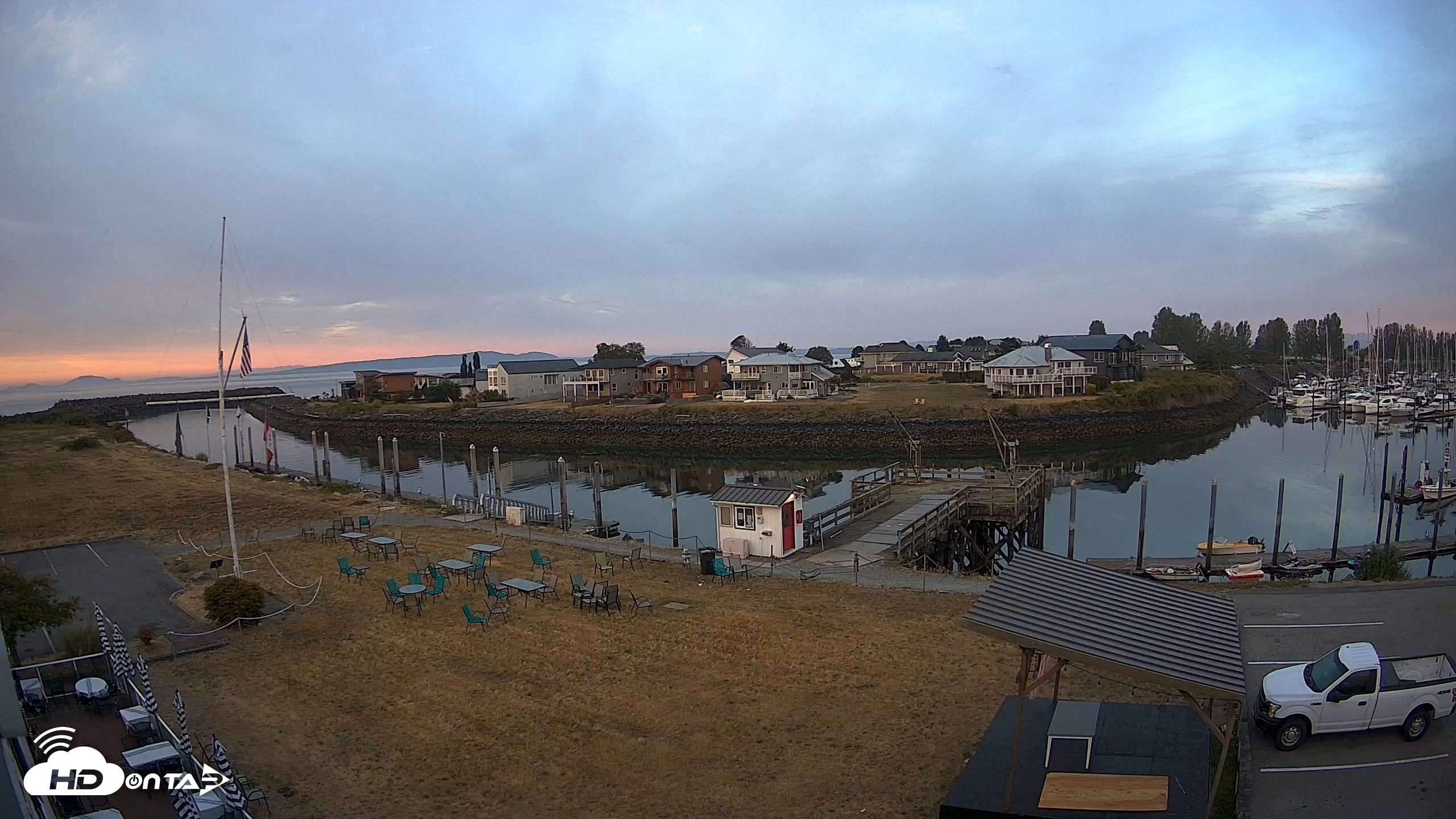 Snapshot of Point Roberts Marina SW Live Webcam taken Aug 8, 2026, 6:02am PDT