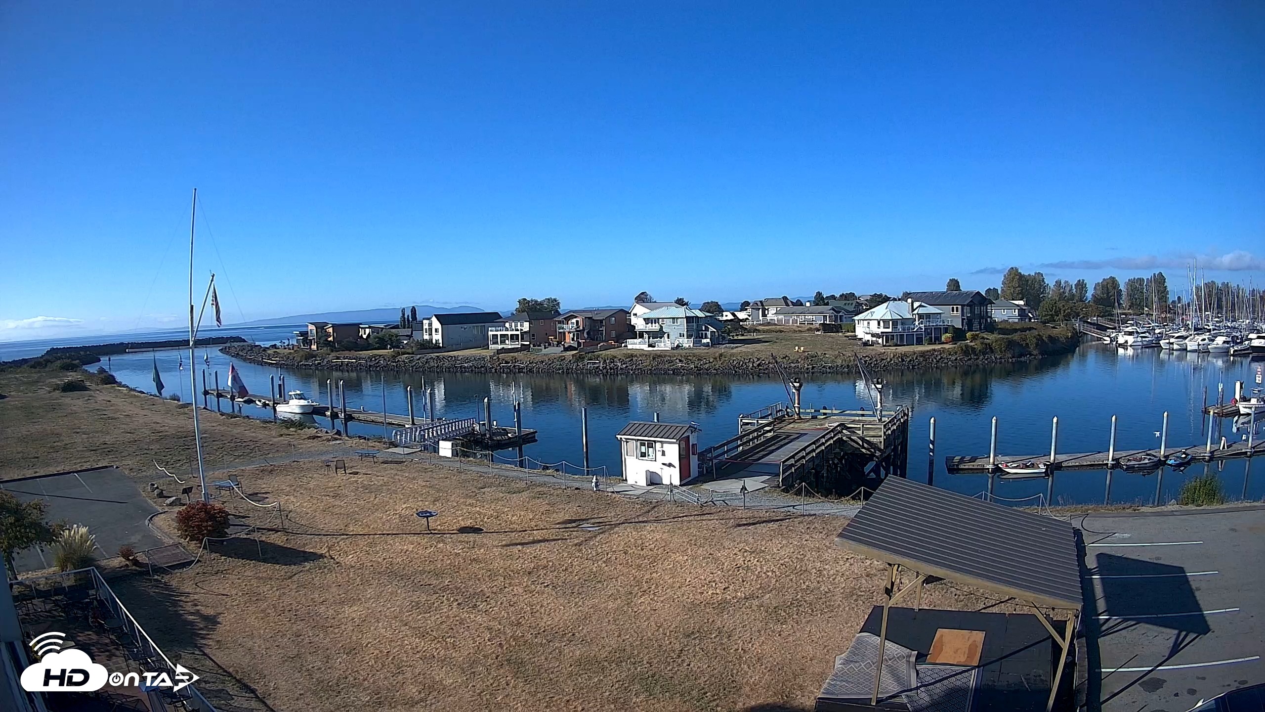Snapshot of Point Roberts Marina SW Live Webcam taken Sep 16, 2026, 9:24am PDT