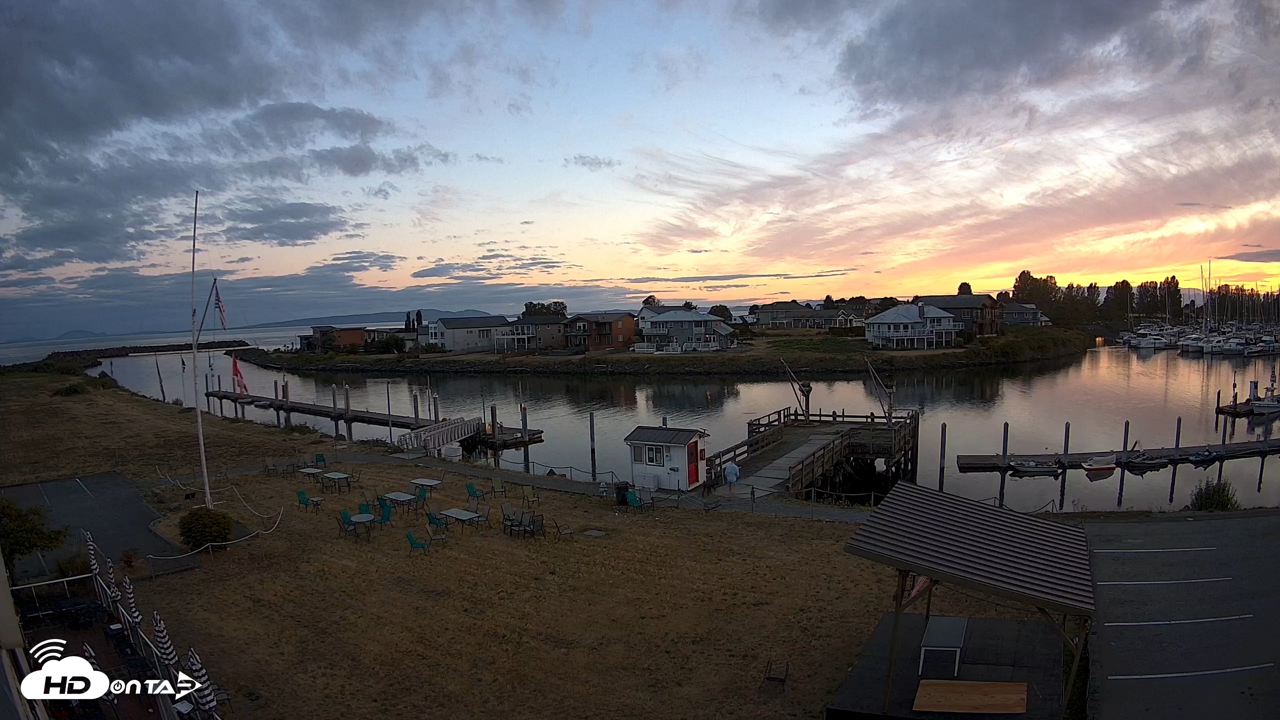 Snapshot of Point Roberts Marina SW Live Webcam taken Jul 28, 2026, 9:00pm PDT
