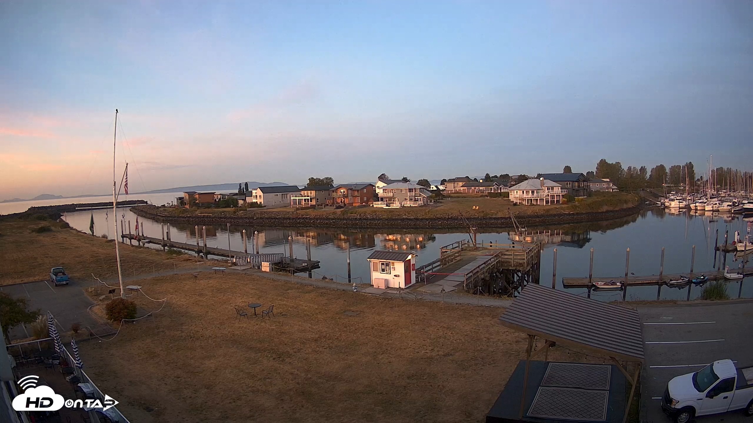 Snapshot of Point Roberts Marina SW Live Webcam taken Sep 9, 2026, 6:29am PDT
