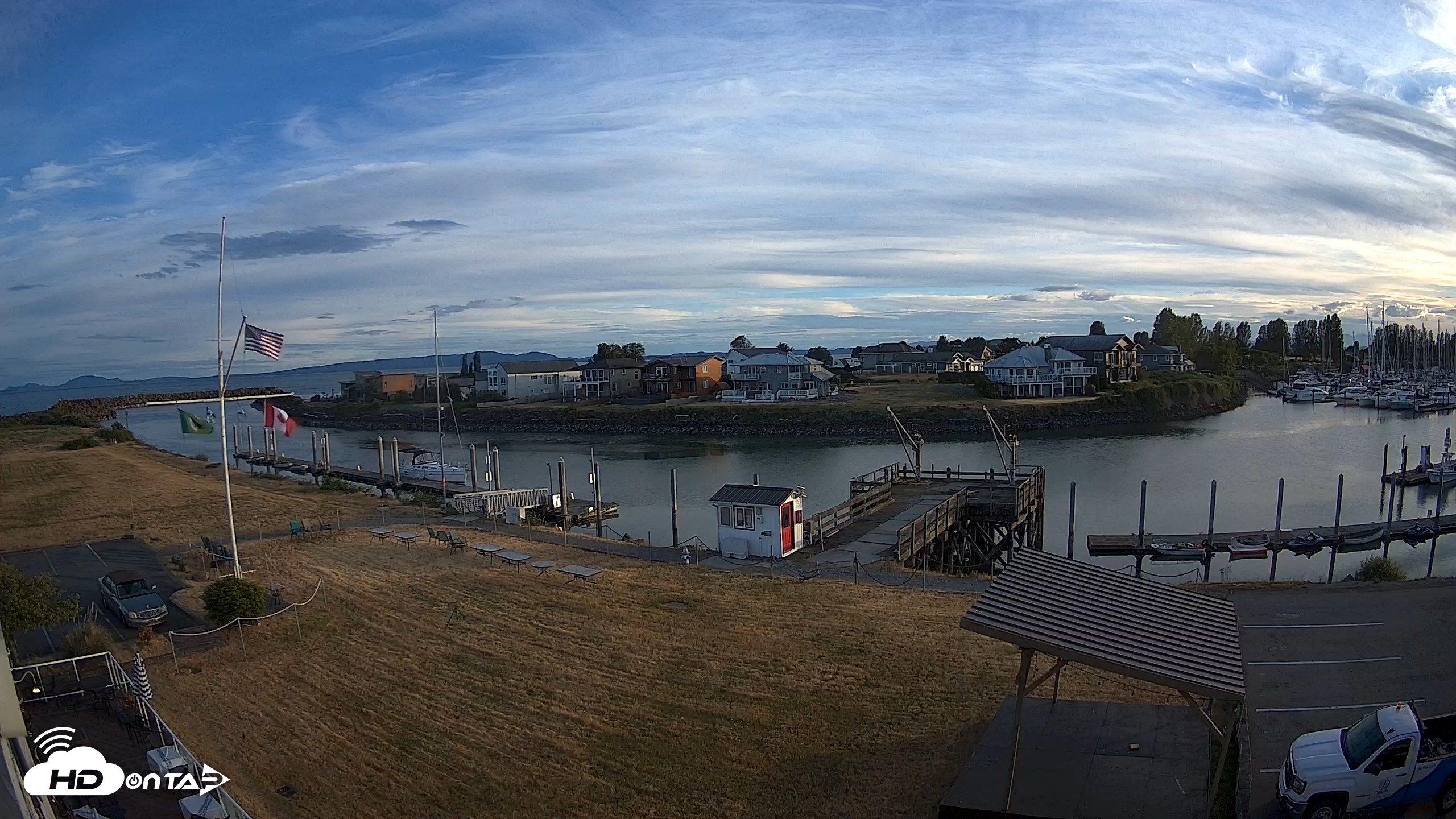Snapshot of Point Roberts Marina SW Live Webcam taken Jun 7, 2026, 8:17pm PDT