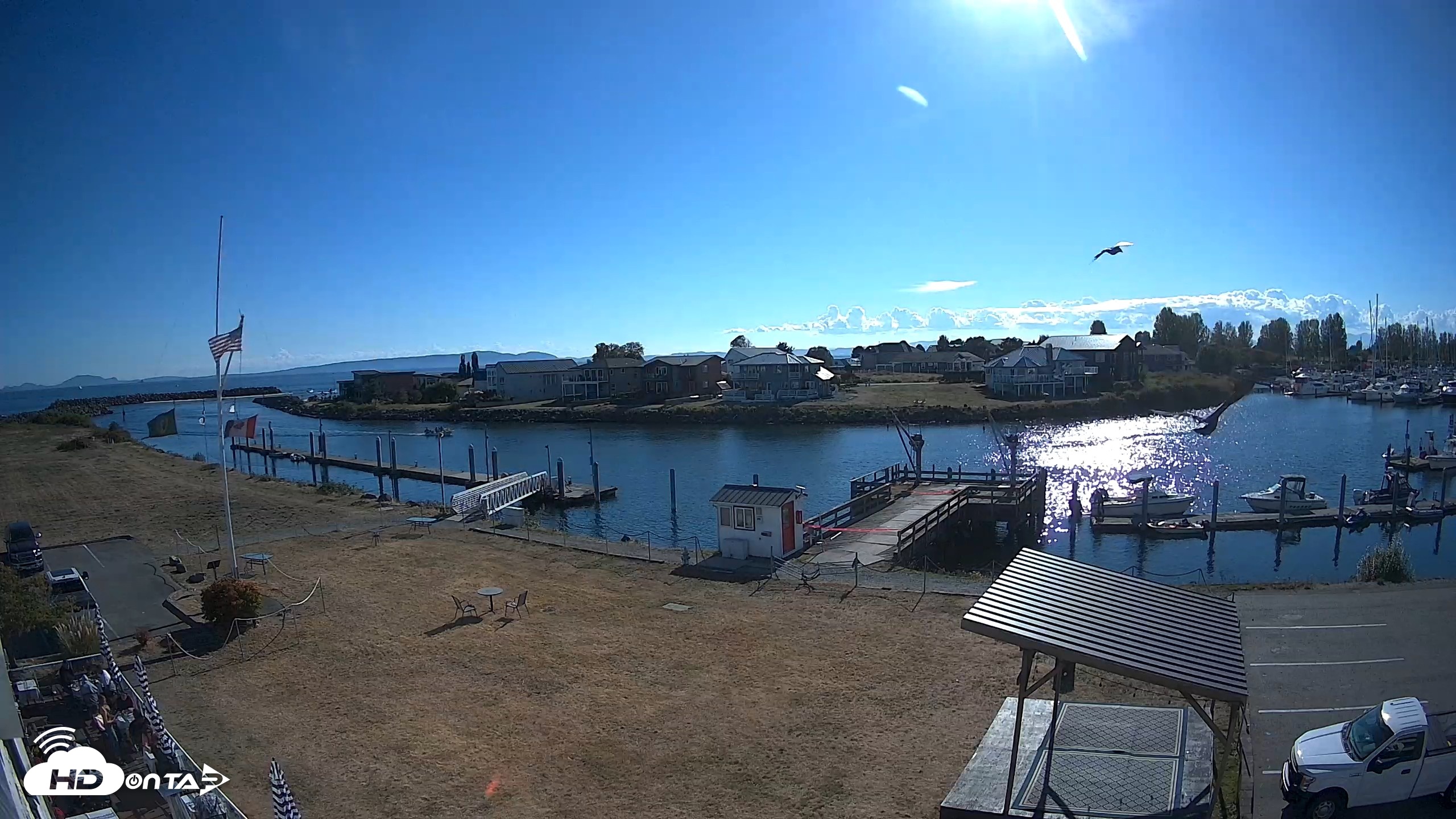 Snapshot of Point Roberts Marina SW Live Webcam taken Sep 6, 2026, 4:30pm PDT