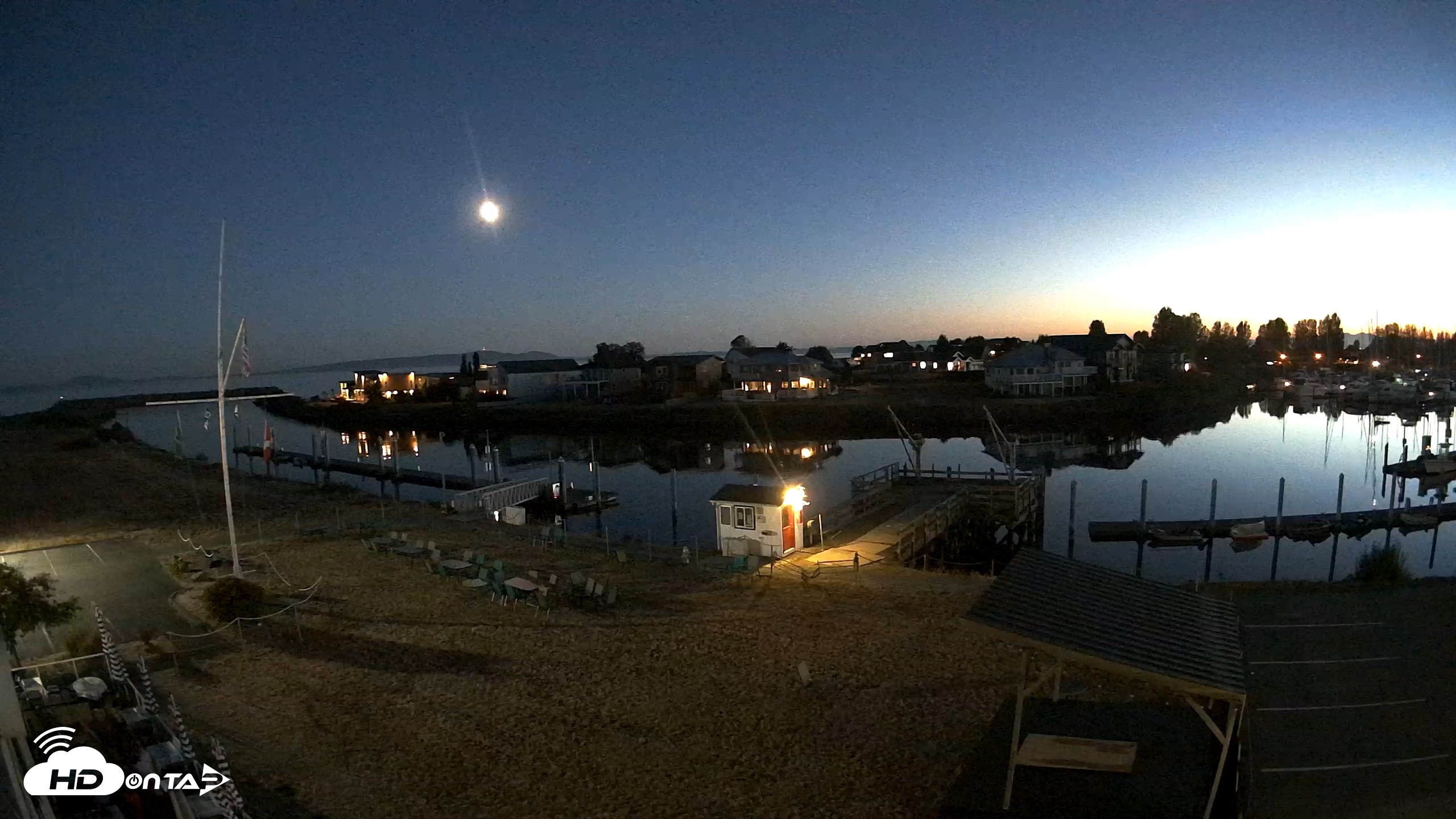 Snapshot of Point Roberts Marina SW Live Webcam taken Aug 20, 2026, 9:11pm PDT