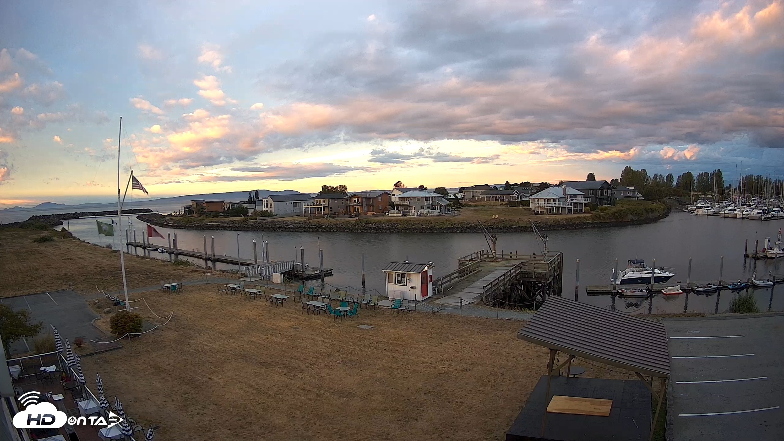 Snapshot of Point Roberts Marina SW Live Webcam taken Aug 27, 2026, 6:36am PDT