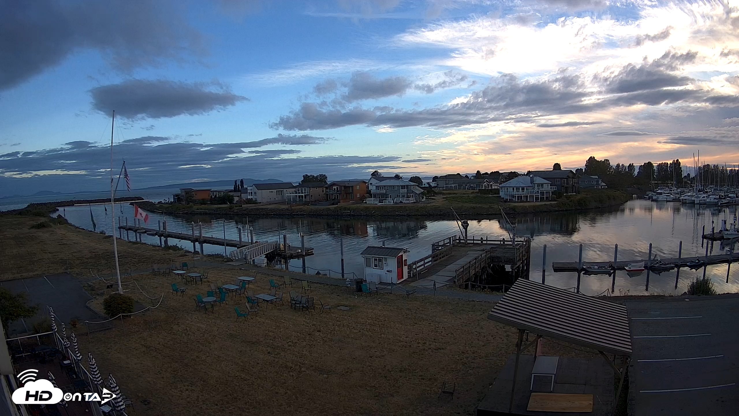 Snapshot of Point Roberts Marina SW Live Webcam taken Jul 28, 2026, 8:24pm PDT