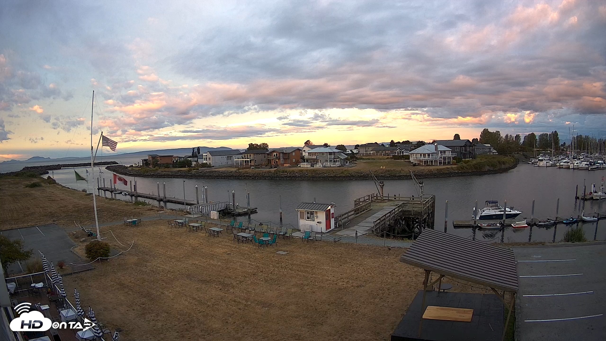 Snapshot of Point Roberts Marina SW Live Webcam taken Aug 27, 2026, 6:34am PDT