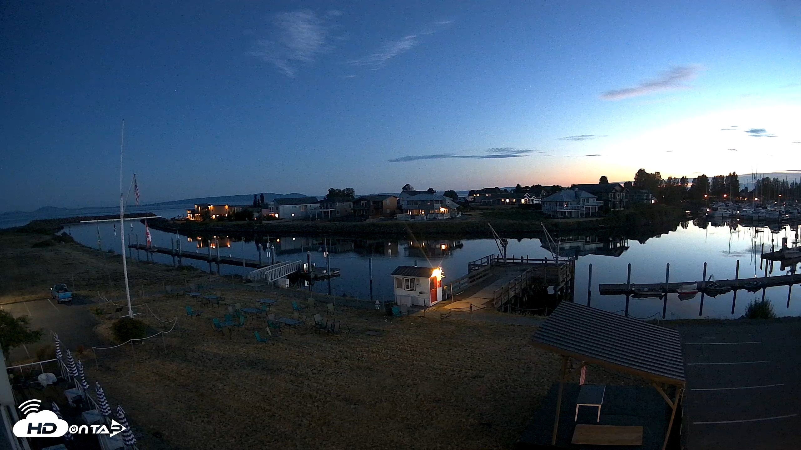 Snapshot of Point Roberts Marina SW Live Webcam taken Jul 30, 2026, 9:39pm PDT