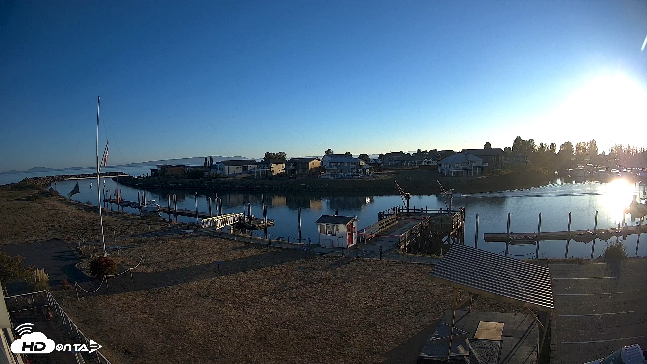 Snapshot of Point Roberts Marina SW Live Webcam taken Sep 16, 2026, 6:41pm PDT
