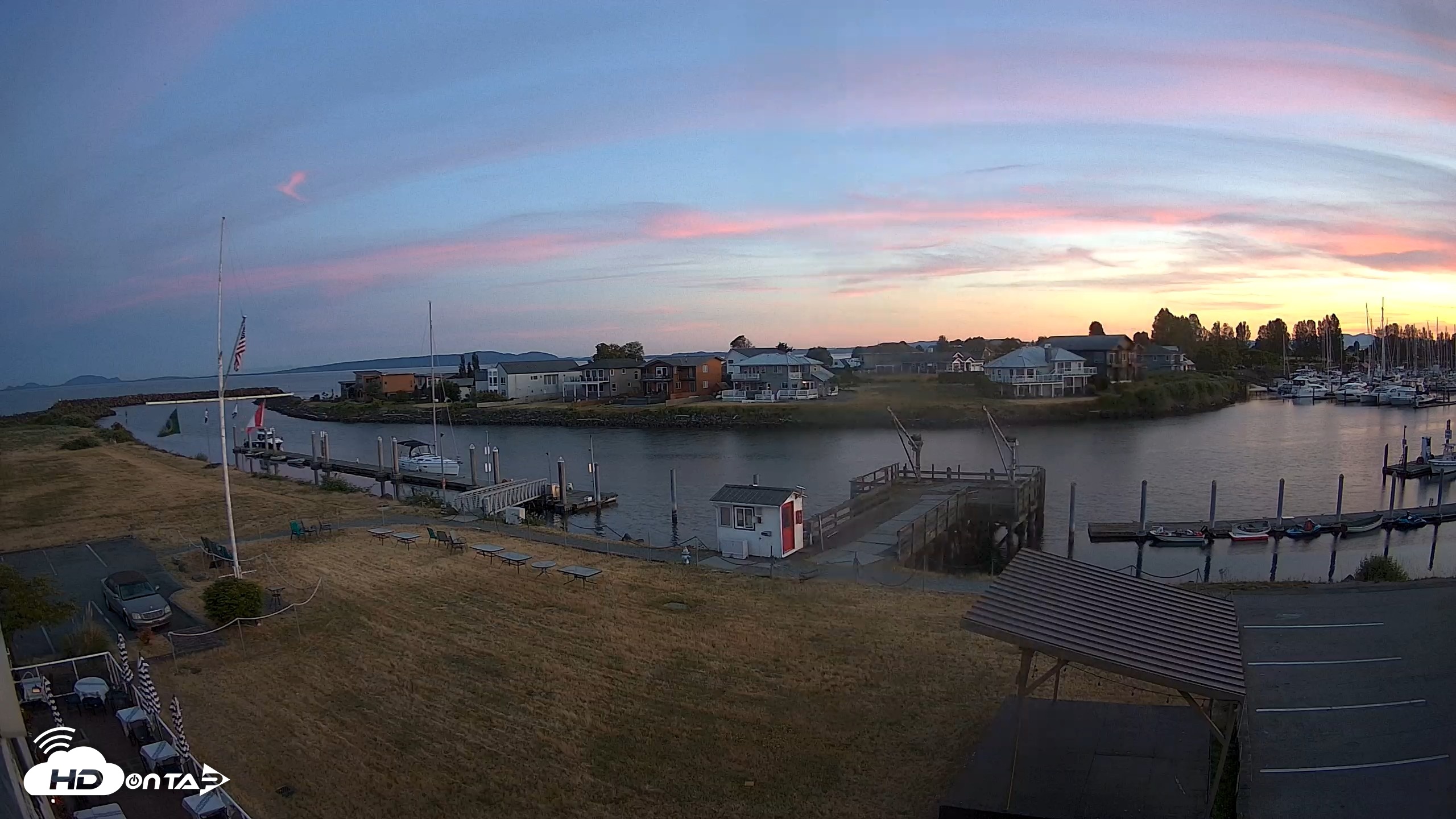 Snapshot of Point Roberts Marina SW Live Webcam taken Jun 13, 2026, 9:31pm PDT