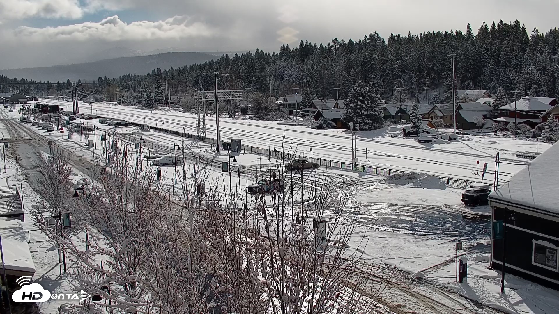 Snapshot of Downtown Truckee California Live Webcam taken Apr 12, 2026, 8:30am PDT