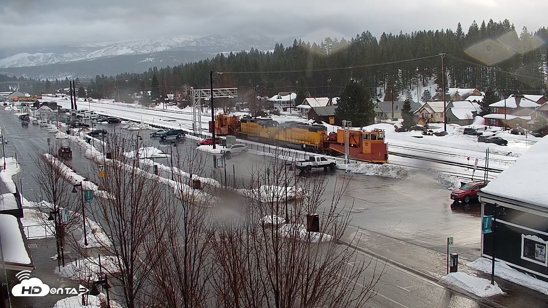 Snapshot of Downtown Truckee California Live Webcam taken Feb 24, 2026, 8:11am PST