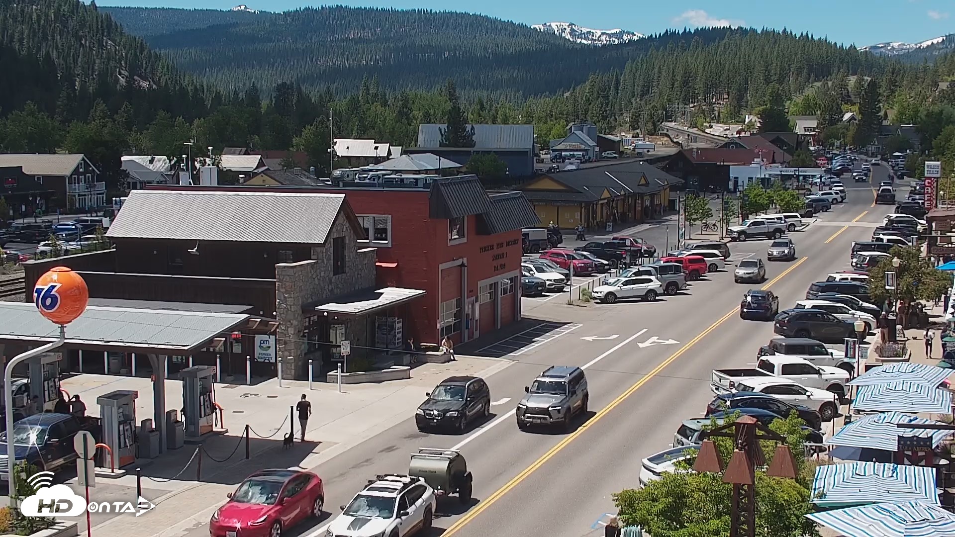 Snapshot of Downtown Truckee California Live Webcam taken May 31, 2026, 12:29pm PDT