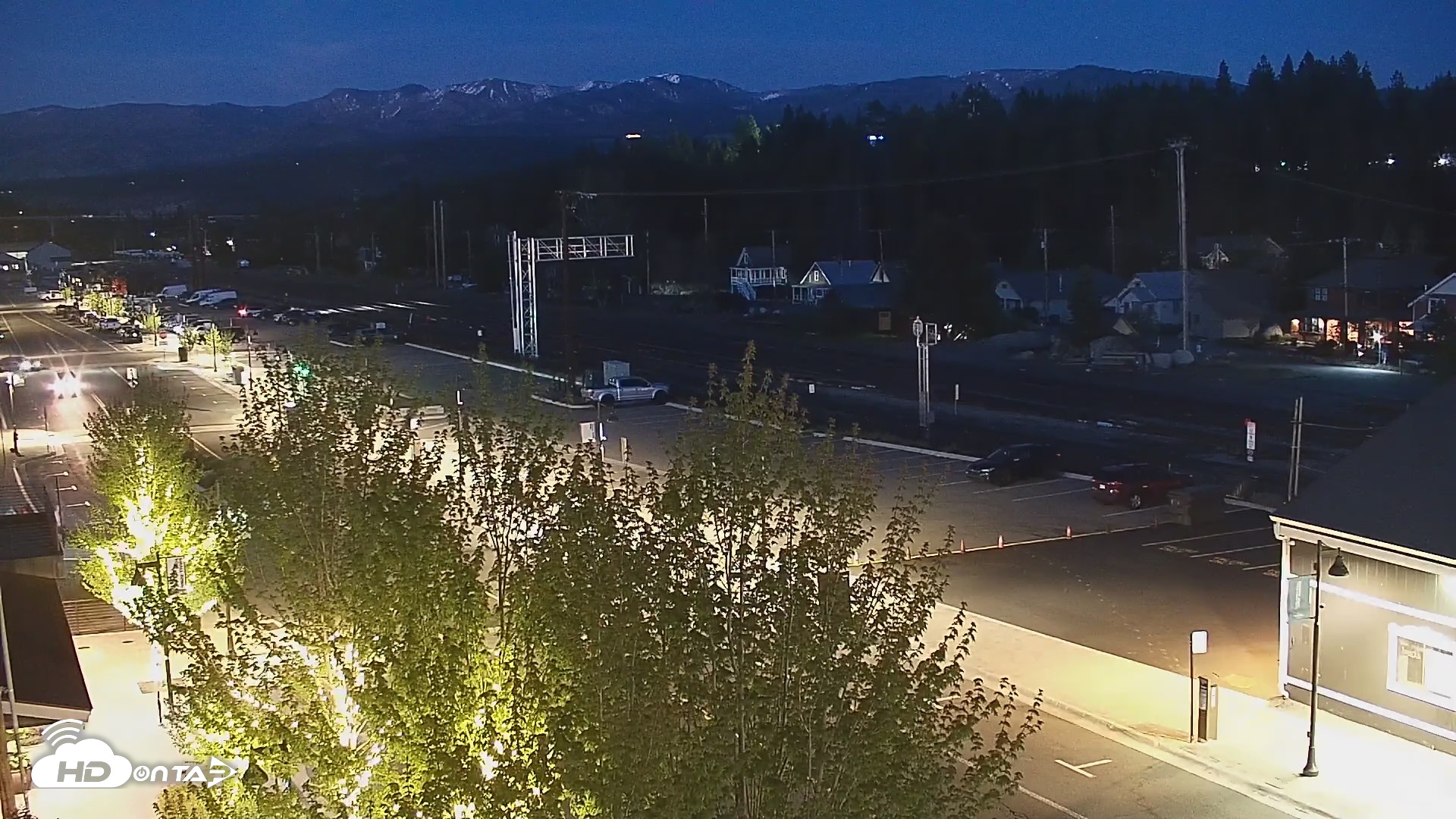 Snapshot of Downtown Truckee California Live Webcam taken May 18, 2026, 8:51pm PDT