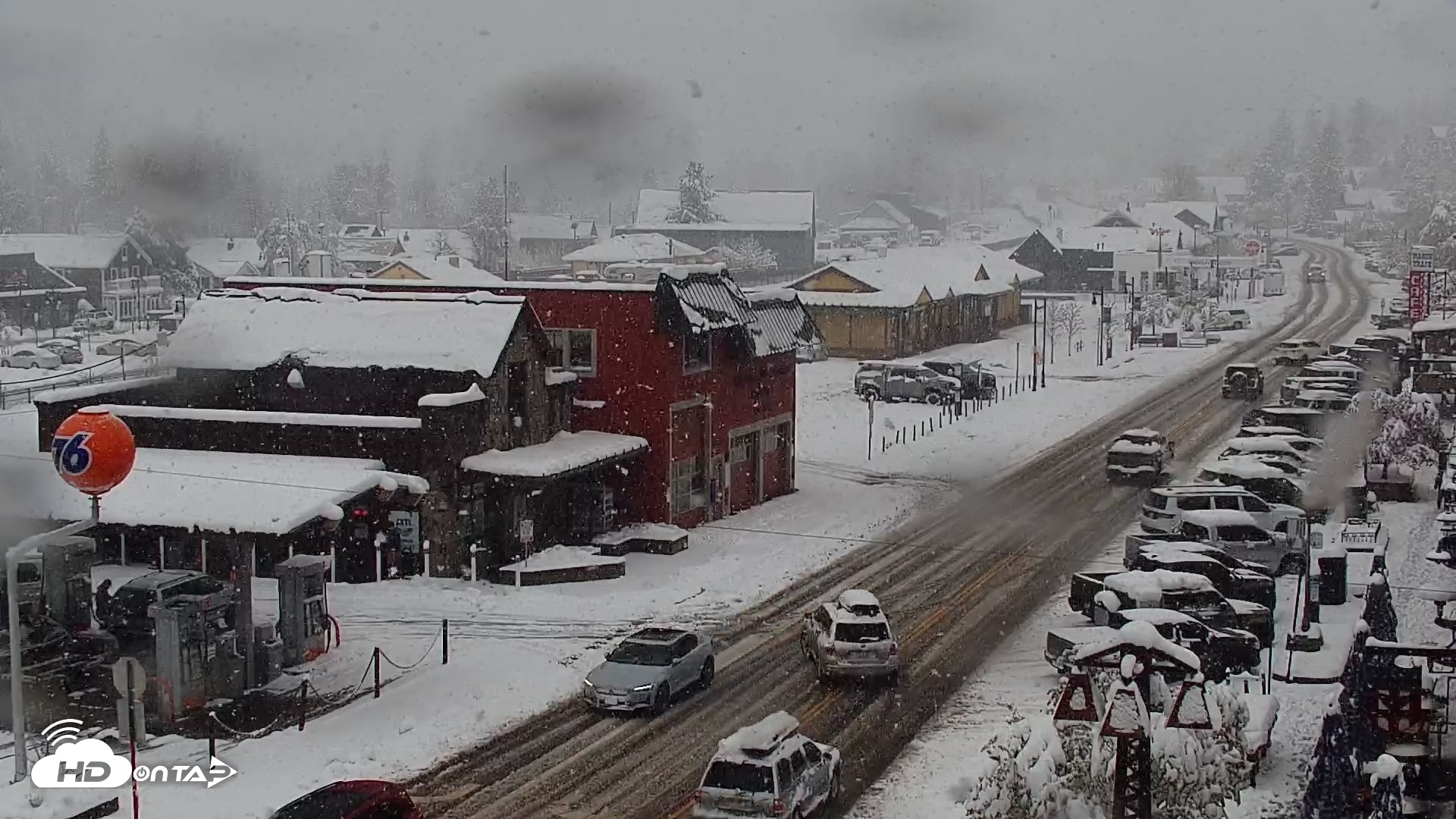 Snapshot of Downtown Truckee California Live Webcam taken Apr 12, 2026, 12:00pm PDT